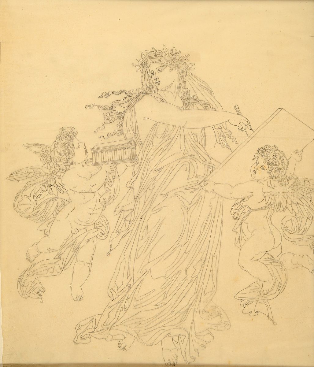 Detail a: Michael Echter, 1812 - 1879 München, Studium an der Akademie München u.a. bei Julius Schnorr von Carolsfeld, schuf u.a. Altarbilder u. ...