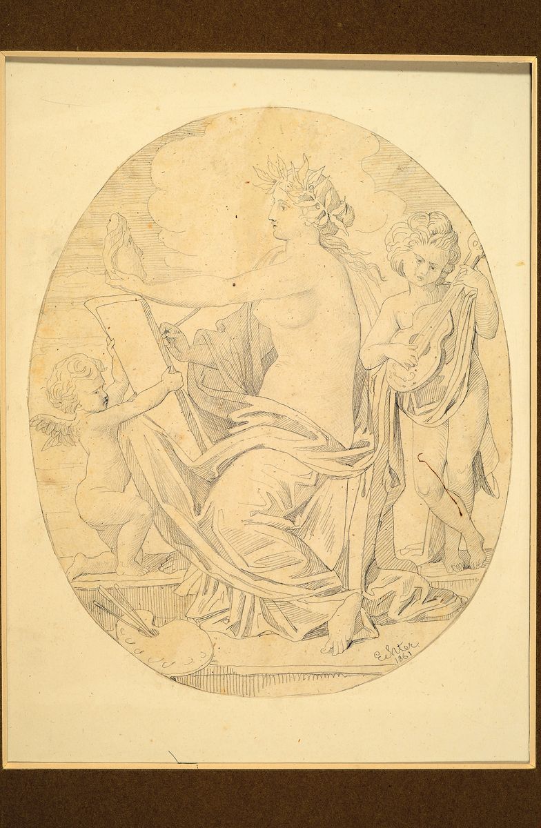 Detail k: Michael Echter, 1812 - 1879 München, Studium an der Akademie München u.a. bei Julius Schnorr von Carolsfeld, schuf u.a. Altarbilder u. ...
