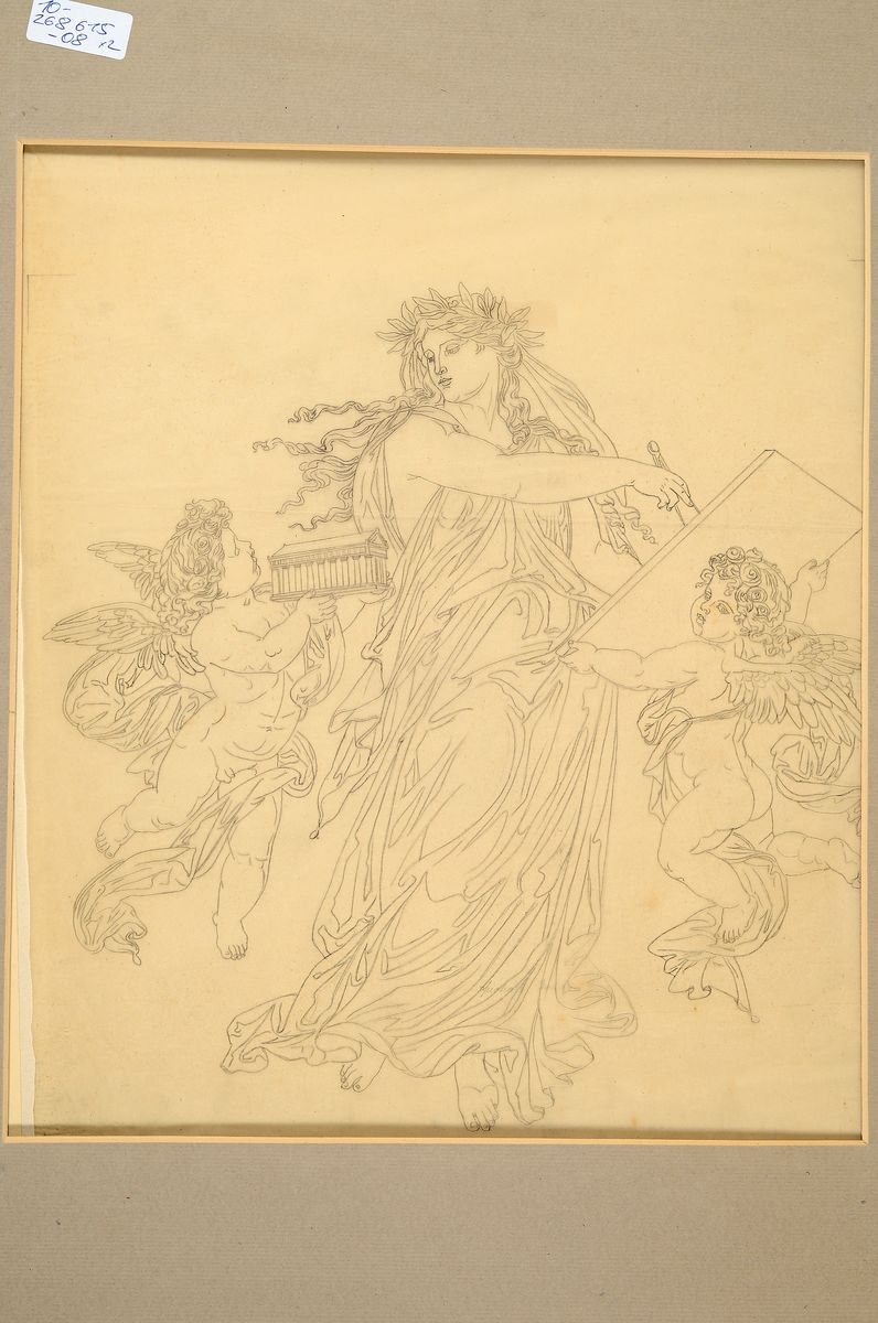 Detail l: Michael Echter, 1812 - 1879 München, Studium an der Akademie München u.a. bei Julius Schnorr von Carolsfeld, schuf u.a. Altarbilder u. ...