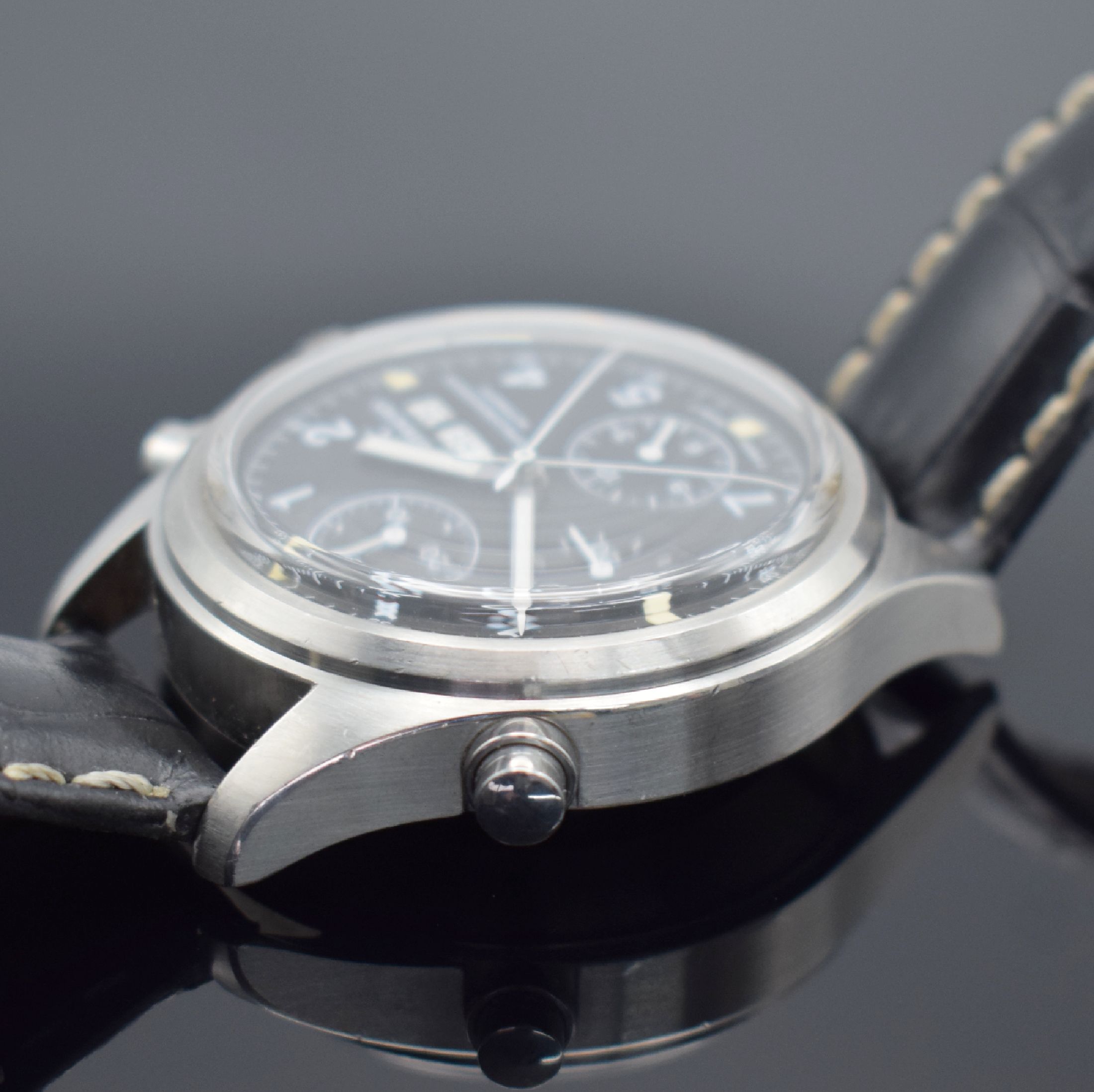 Detail c: IWC Herrenarmbanduhr "Der Doppelchronograph" Referenz 3711-001, Automatik, verschr. Edelstahlgeh. m. Weicheisen Innengeh., verschr. Krone, ...