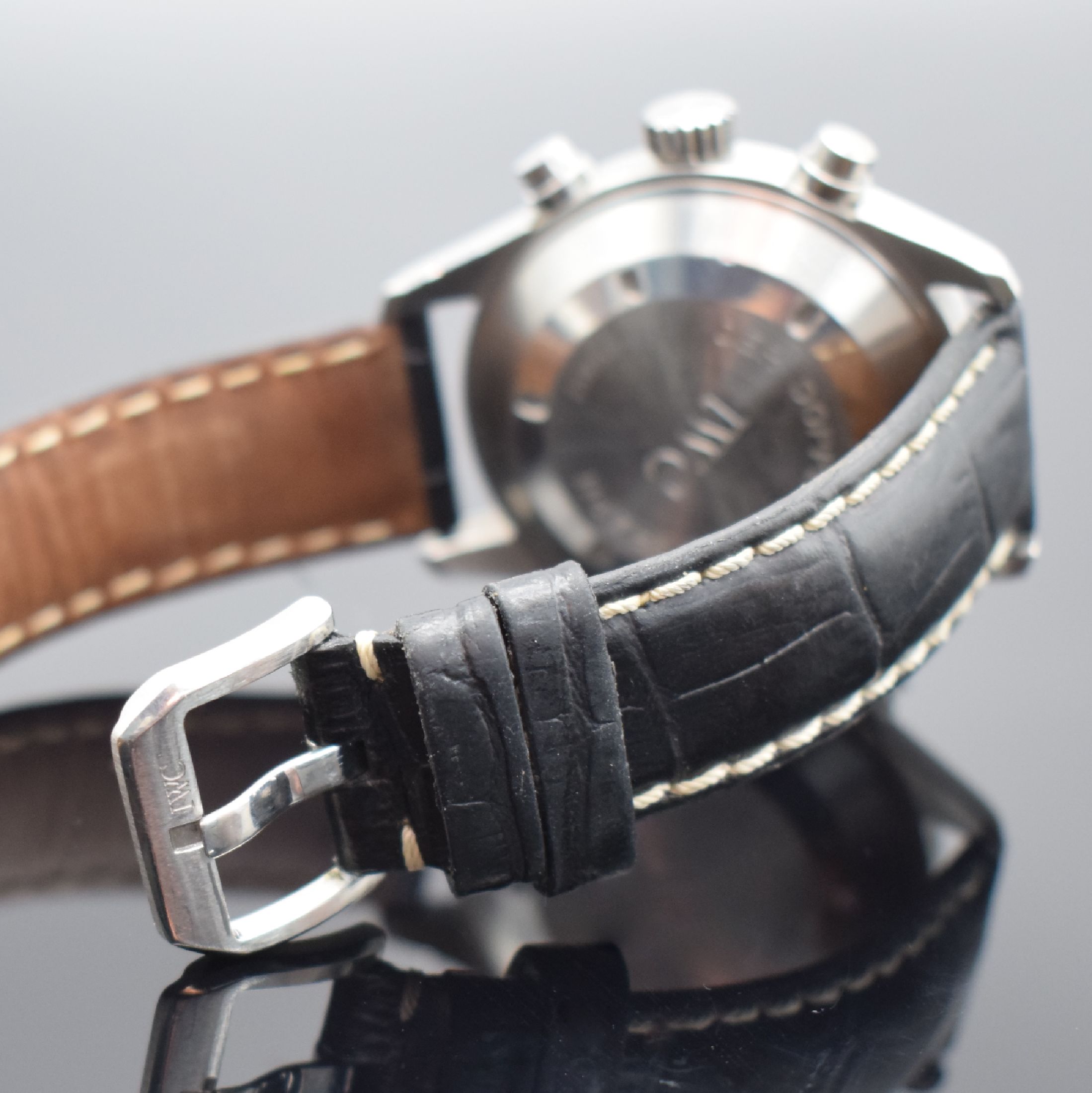 Detail d: IWC Herrenarmbanduhr "Der Doppelchronograph" Referenz 3711-001, Automatik, verschr. Edelstahlgeh. m. Weicheisen Innengeh., verschr. Krone, ...