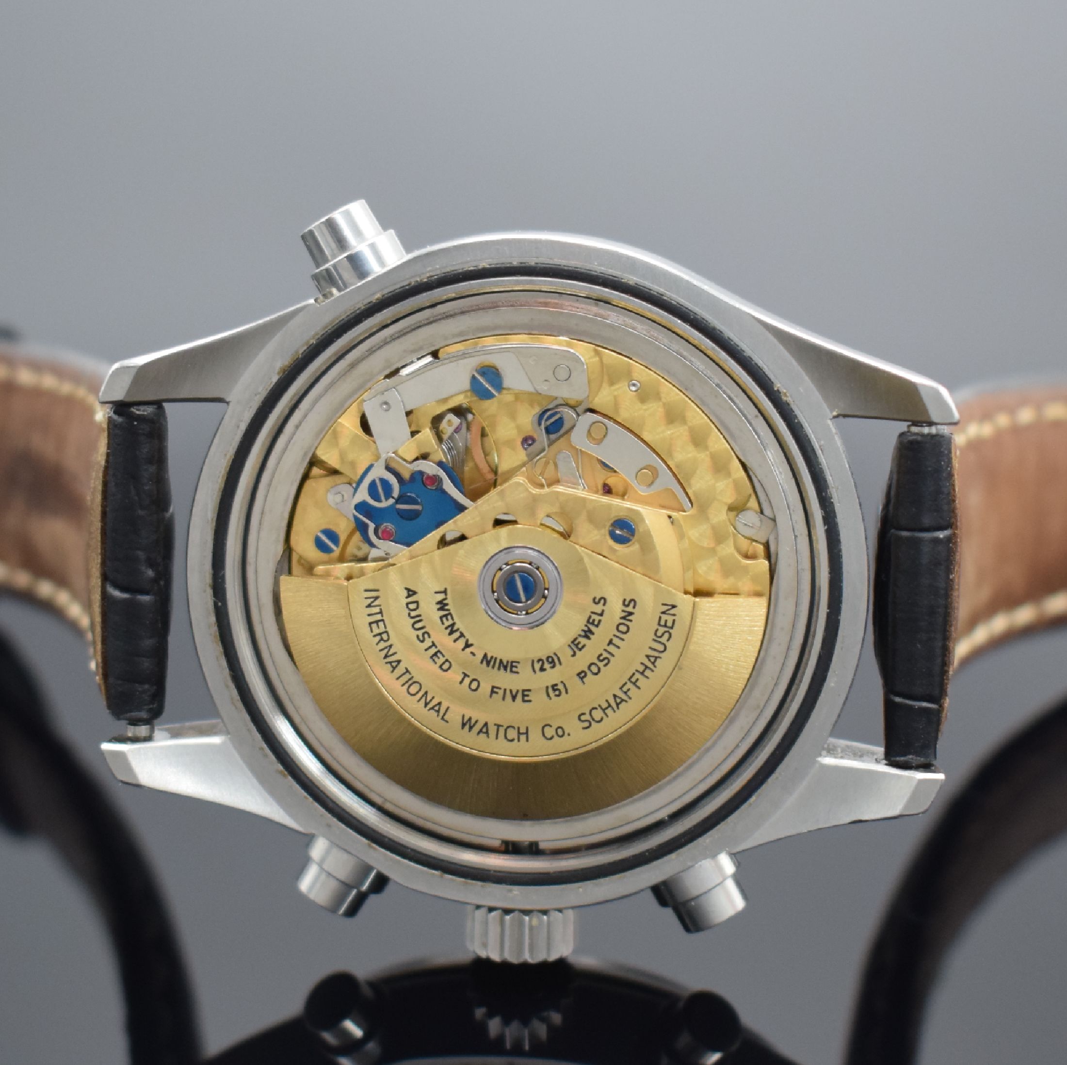 Detail g: IWC Herrenarmbanduhr "Der Doppelchronograph" Referenz 3711-001, Automatik, verschr. Edelstahlgeh. m. Weicheisen Innengeh., verschr. Krone, ...