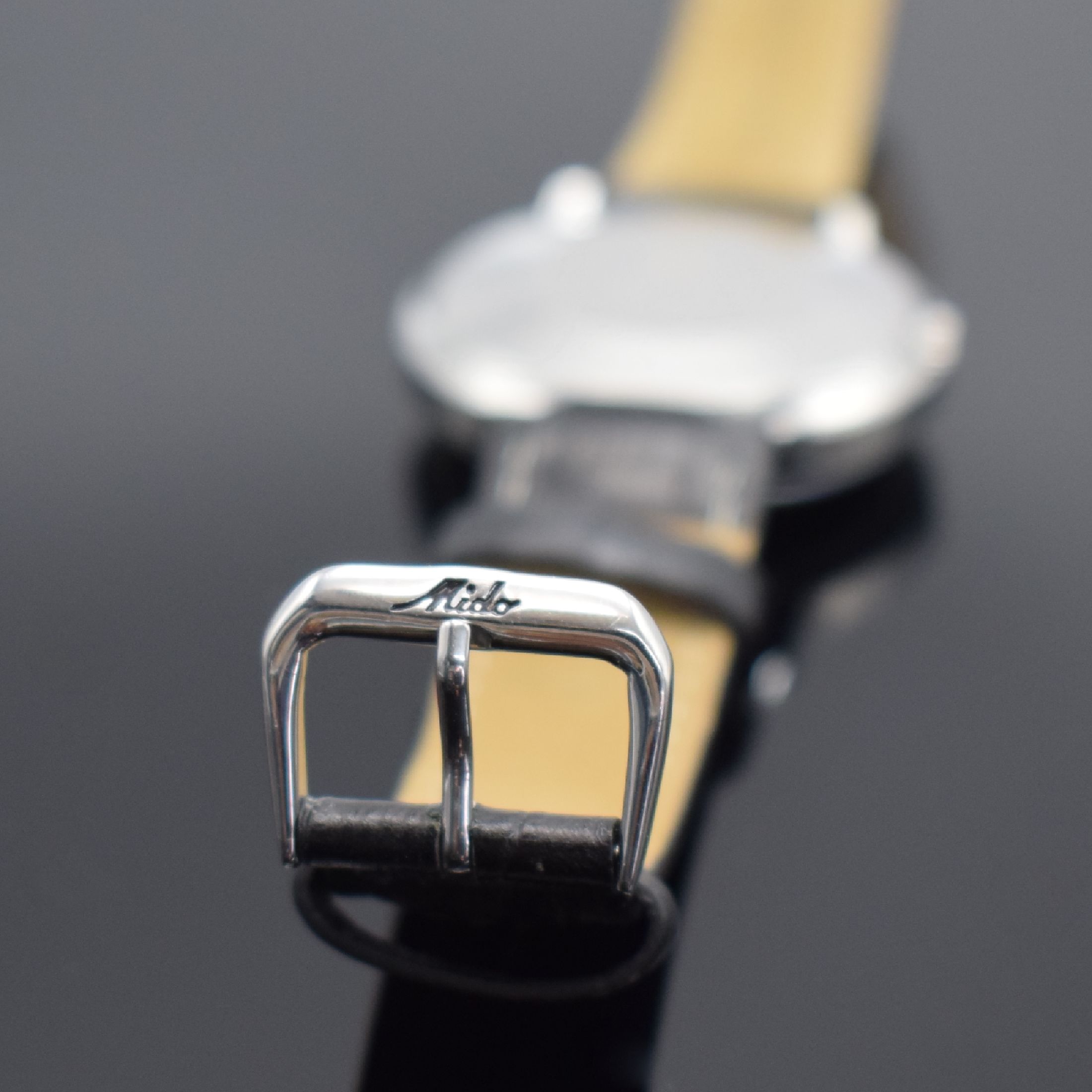 Detail c: MIDO Herrenarmbanduhr Ocean Star datoday Commander Referenz 8419, Automatik, Schweiz um 2005, Edelstahlgeh., Lederband m. orig. Dornschl., ...