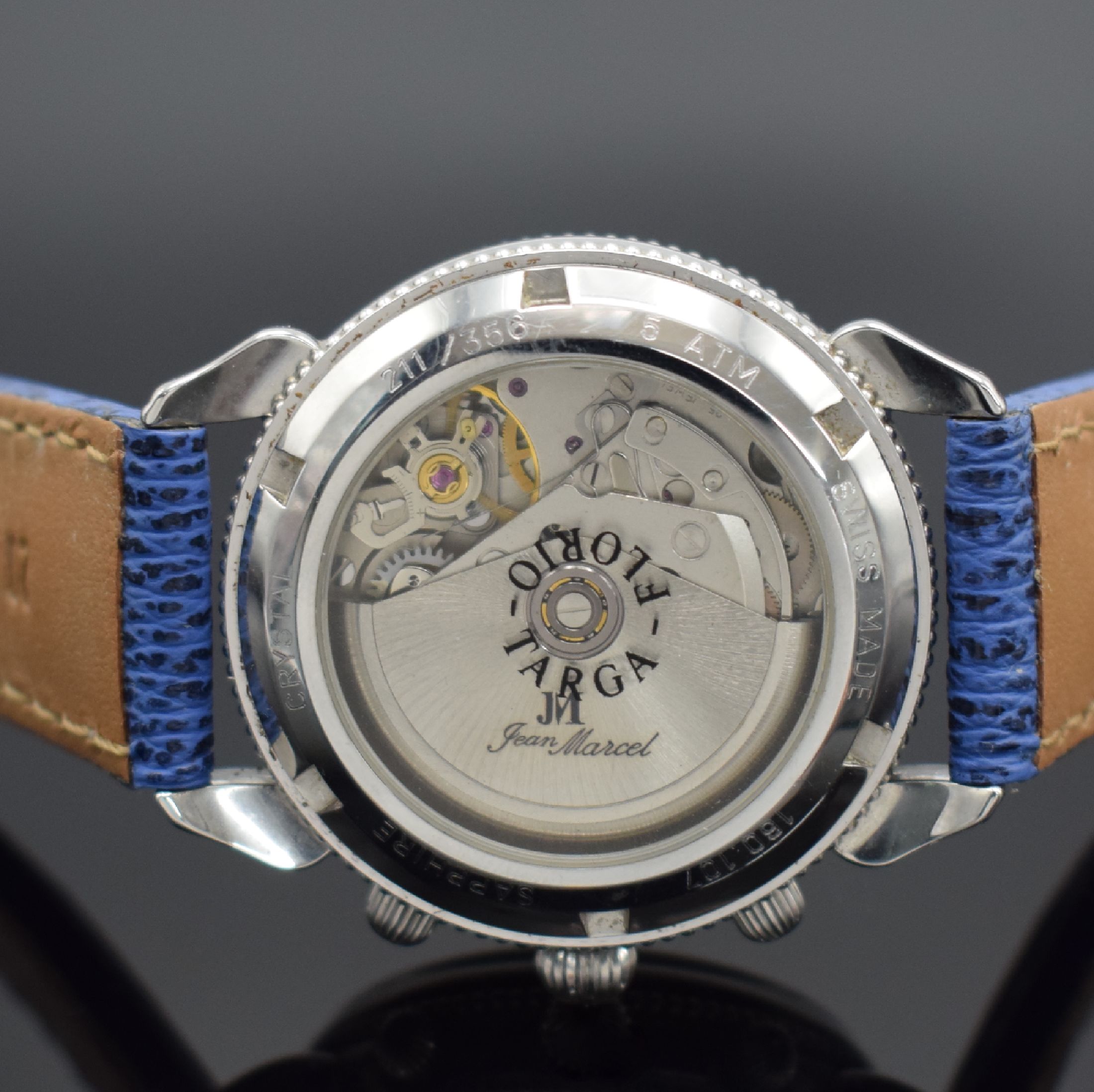 Detail d: JEAN MARCEL auf 356 Stück limitierter Armbandchronograph "Targa Florio" Referenz 160.107, Automatik, Schweiz um 2000, beids. vergl. ...