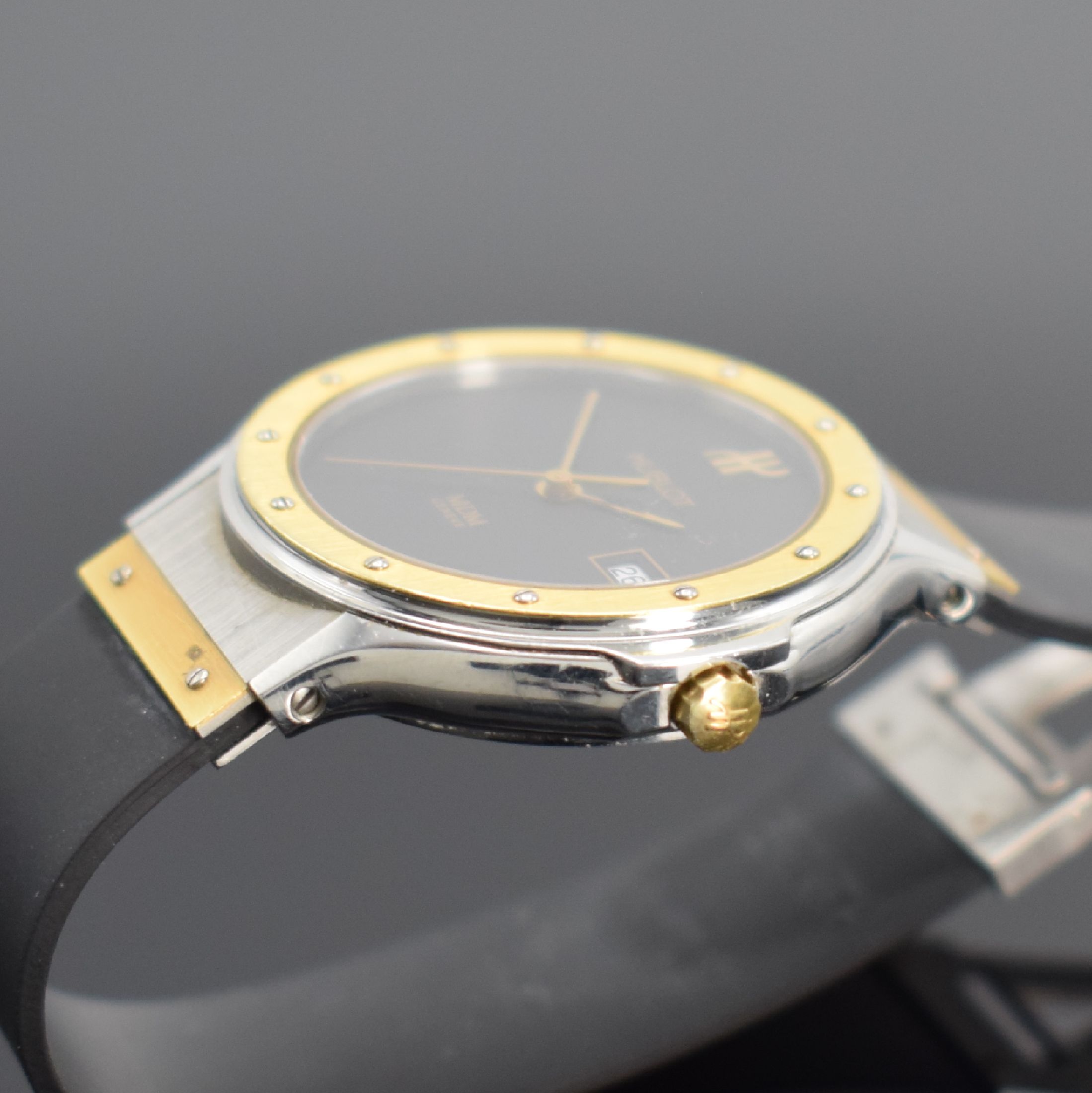 Detail c: Set 2 HUBLOT Classic MDM Armbanduhren in Stahl/Gold kombiniert Referenz 1391 100 2 & 1401 100 2, Schweiz um 1989, quarz, Böden 6 -fach verschr., ...
