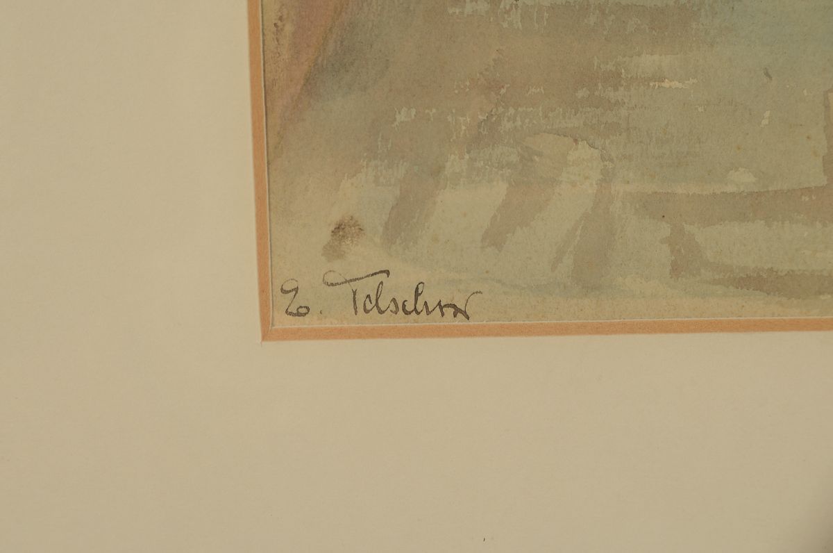 Detail b: Edith Telschow, 1887 Berlin-1974 Wiesbaden, Studium an der Akademie Berlin, Mitglied im Reichsverband bildender Künstler und im Deutschen Künstler ...