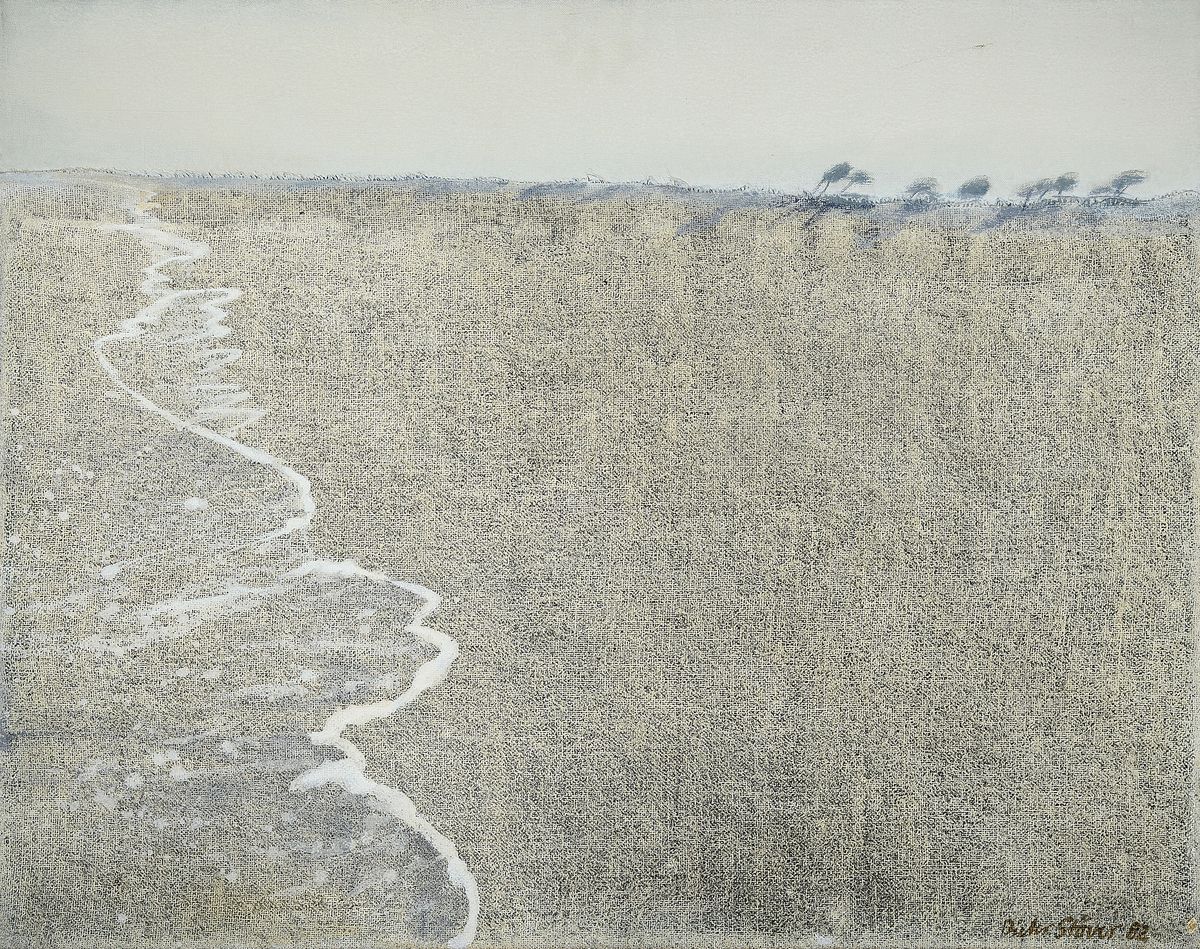 Dieter Stöver, 1922 Odenburg - 1984 Schlegldorf b. Lengries, "Trappola", Acryl/Lwd, signiert, rückseitig bezeichnet auf Keilrahmen und ...