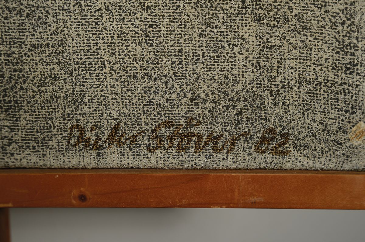 Detail a: Dieter Stöver, 1922 Odenburg - 1984 Schlegldorf b. Lengries, "Trappola", Acryl/Lwd, signiert, rückseitig bezeichnet auf Keilrahmen und ...