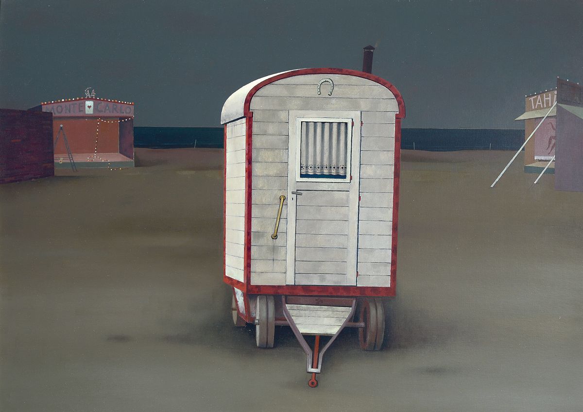 Günther Blau, 1922 Elberfeld - 2007 Marburg, Öl/Malplatte, betitelt, dat. 77, , der Künstler studierte in München und Karlsruhe und lebte u. ...