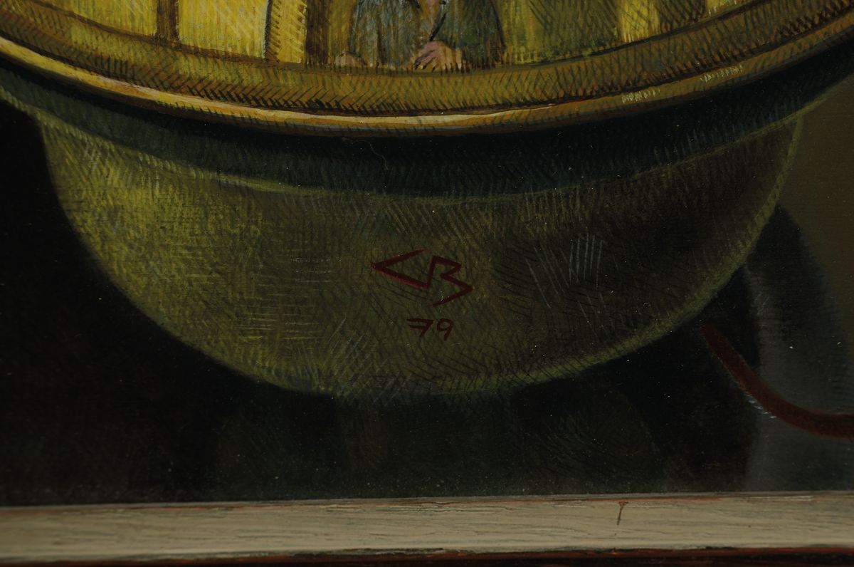 Detail a: Günther Blau, 1922 Elberfeld - 2007 Marburg,, Öl/Malplatte, dat. 79, der Künstler studierte in München und Karlsruhe und lebte u. arbeitete in ...