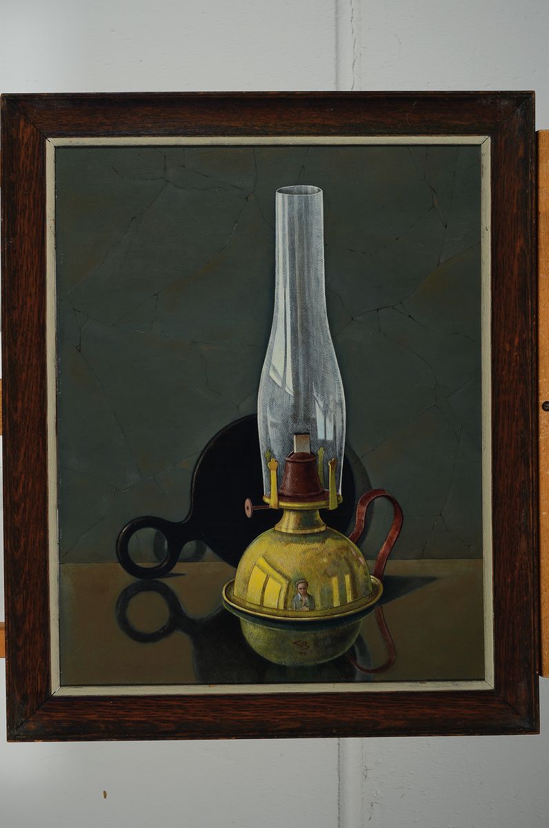 Detail k: Günther Blau, 1922 Elberfeld - 2007 Marburg,, Öl/Malplatte, dat. 79, der Künstler studierte in München und Karlsruhe und lebte u. arbeitete in ...