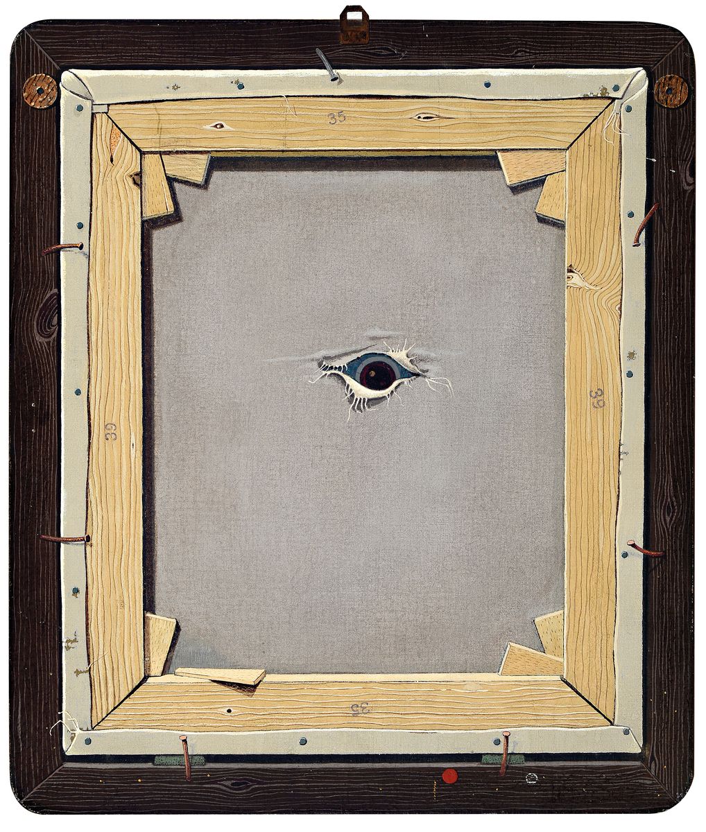 Günther Blau, 1922 Elberfeld - 2007 Marburg,, Öl/Malplatte, "Das Auge des Büllen, dat. 1979, der Künstler studierte in München und ...