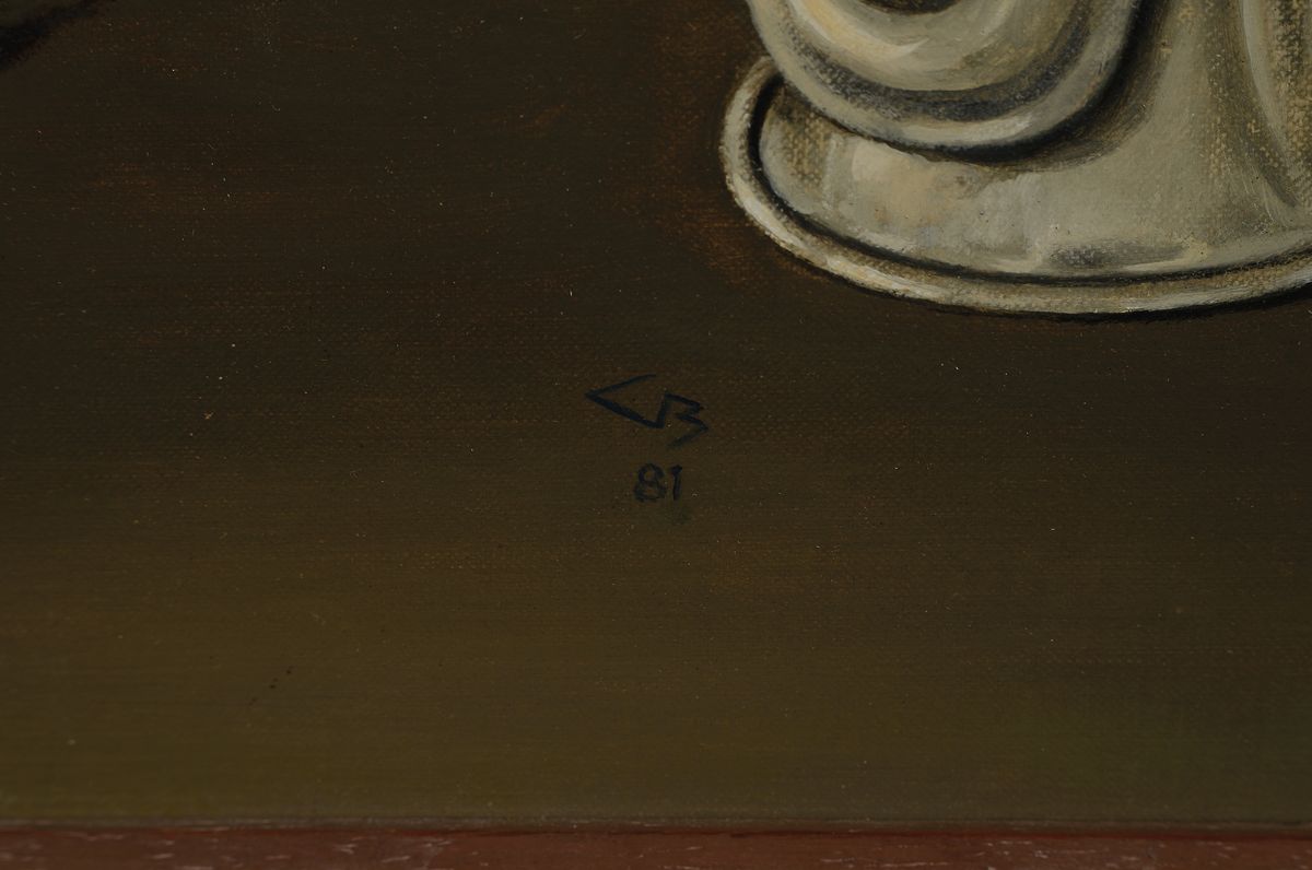 Detail a: Günther Blau, 1922 Elberfeld - 2007 Marburg,, Öl/Malplatte, dat.81 , der Künstler studierte in München und Karlsruhe und lebte u. arbeitete in ...