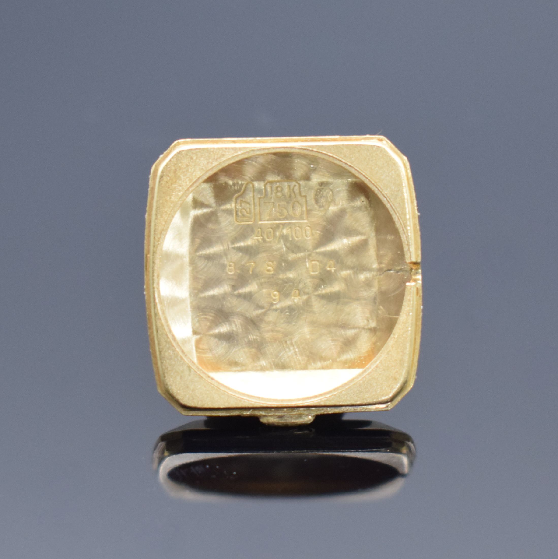 Detail g: EBEL Damengoldbanduhr in GG 750/000, Schweiz verk. lt. beil. orig. Garantie 08/1982, Handaufzug, Geh. an orig. Goldband in GG 750/000, dell. Boden ...