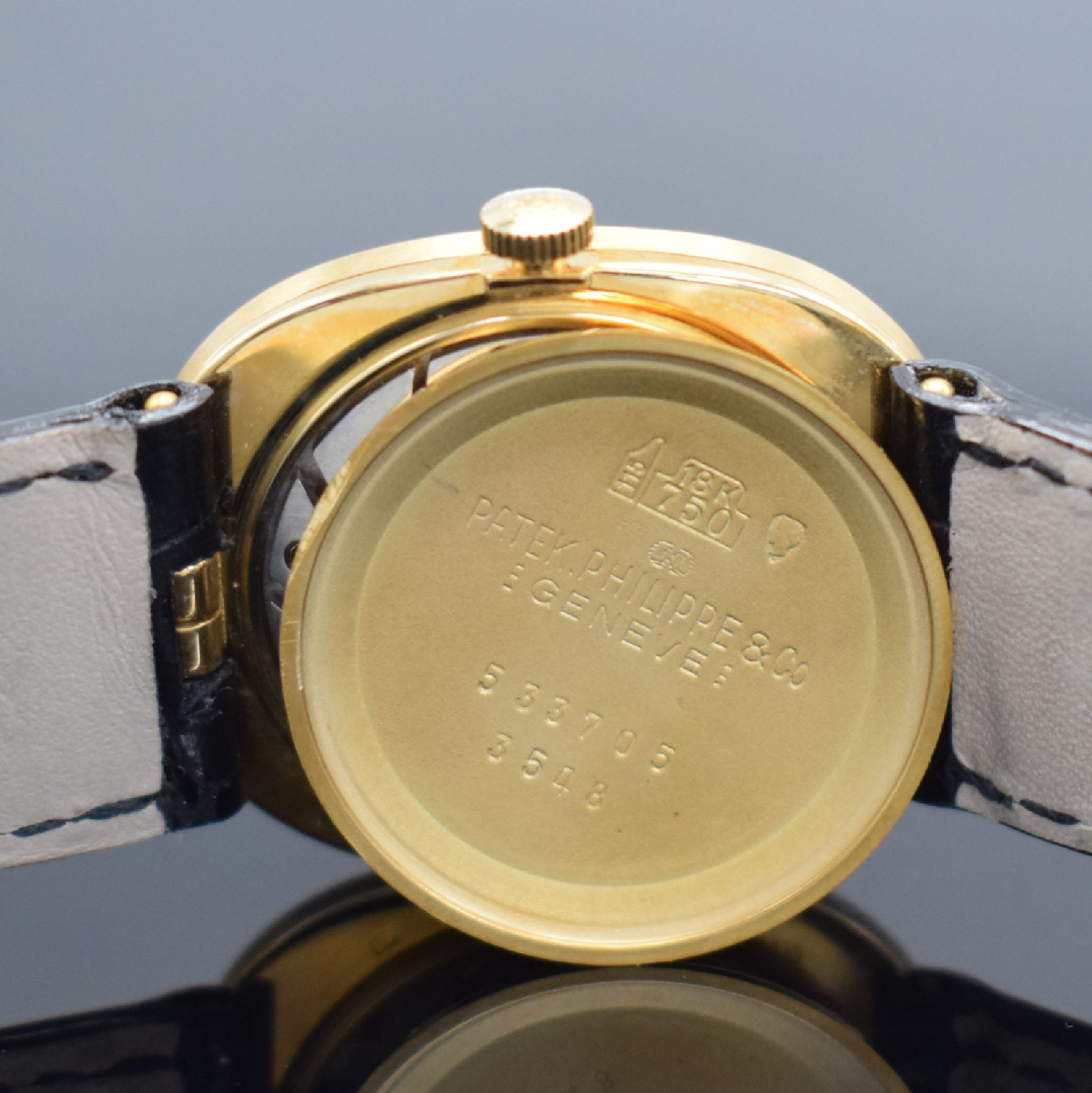 Detail f: PATEK PHILIPPE Ellipse d´Or Armbanduhr in GG 750/000 Referenz 3548J, Schweiz um 2000, Handaufzug, ovales, 3-tlg. Geh., Boden & Glasrand aufgedr., ...
