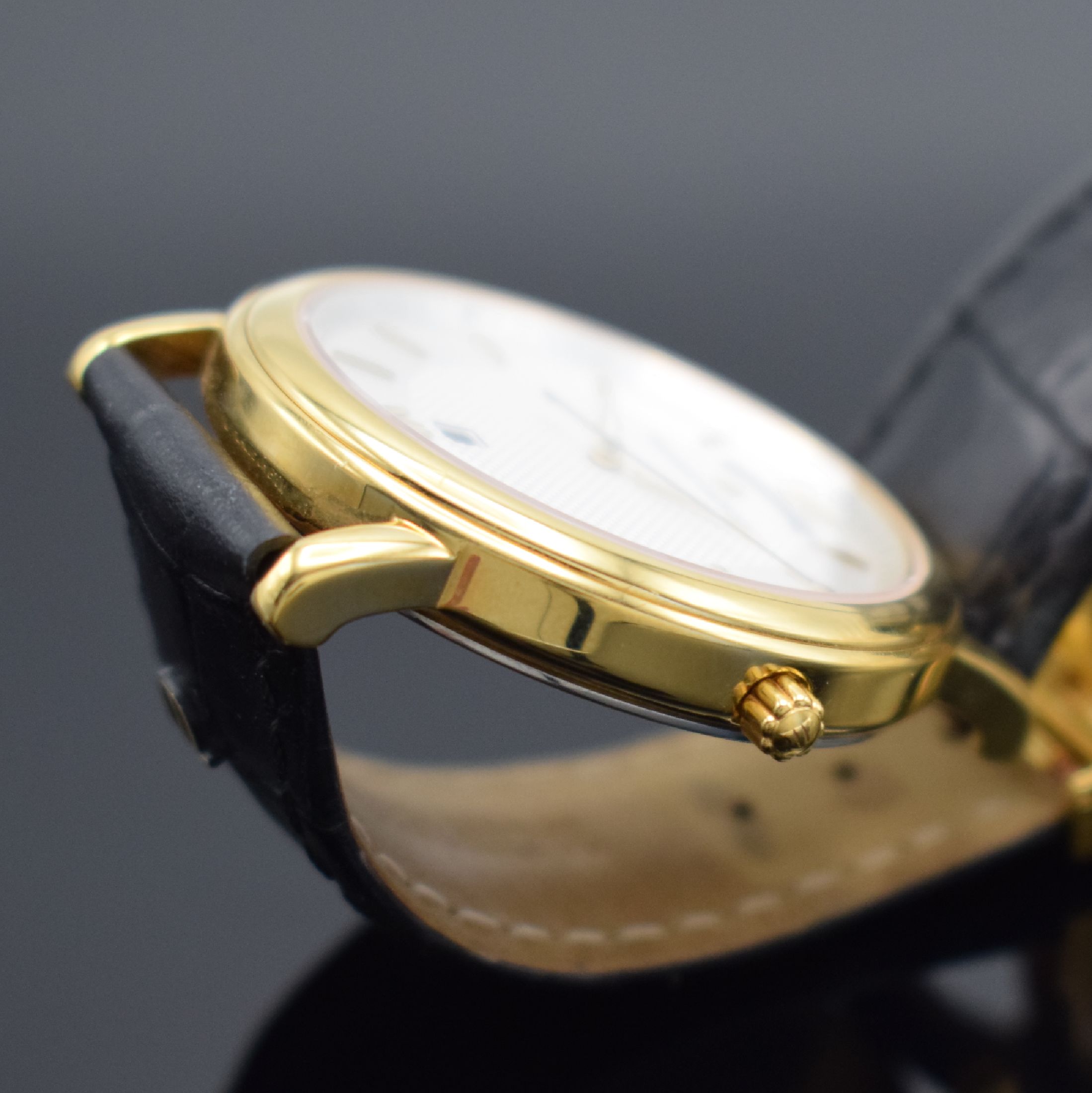Detail c: MAURICE LACROIX auf 750 Stück limitierte Herrenarmbanduhr Referenz LC 1067, quarz, Schweiz um 2005, verg. Edelstahlgeh. inkl. orig. Lederband m. ...