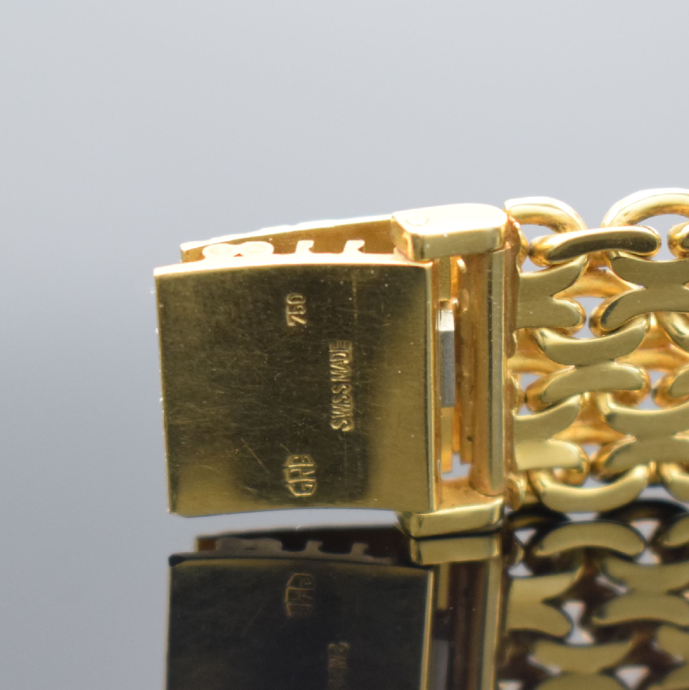 Detail c: CORUM extrem seltene, große Armbanduhr mit Vogelfeder-Zifferblatt in GG 750/000 Referenz 27456, Handaufzug, Schweiz um 1975, massives Gehäuse & ...