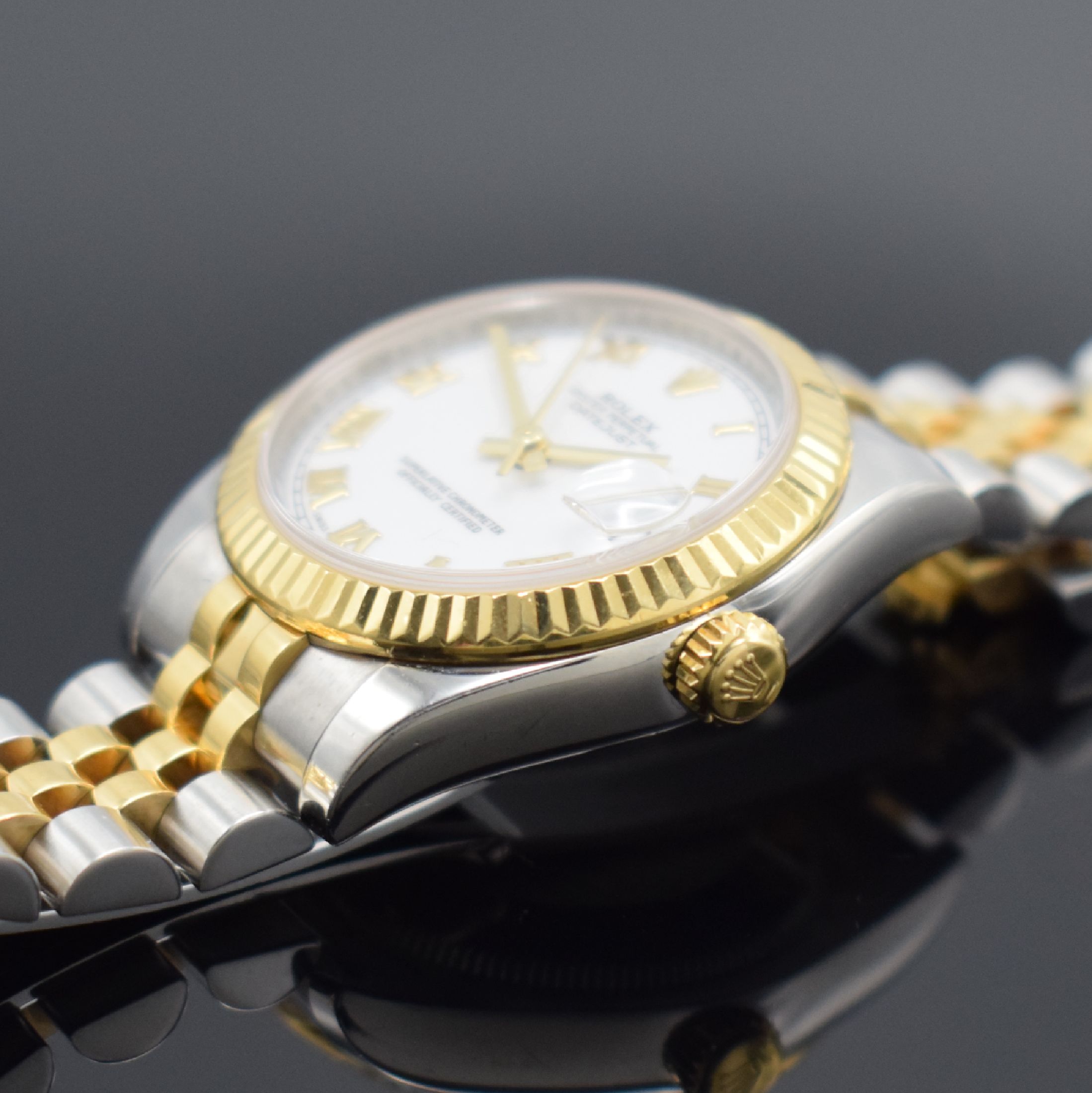 Detail d: ROLEX Damenarmbanduhr Datejust 31 Referenz 178273, Automatik, LC 100, Z-Serie, Chronometer der Superlative in Edelstahl/Gold kombiniert inkl. ...