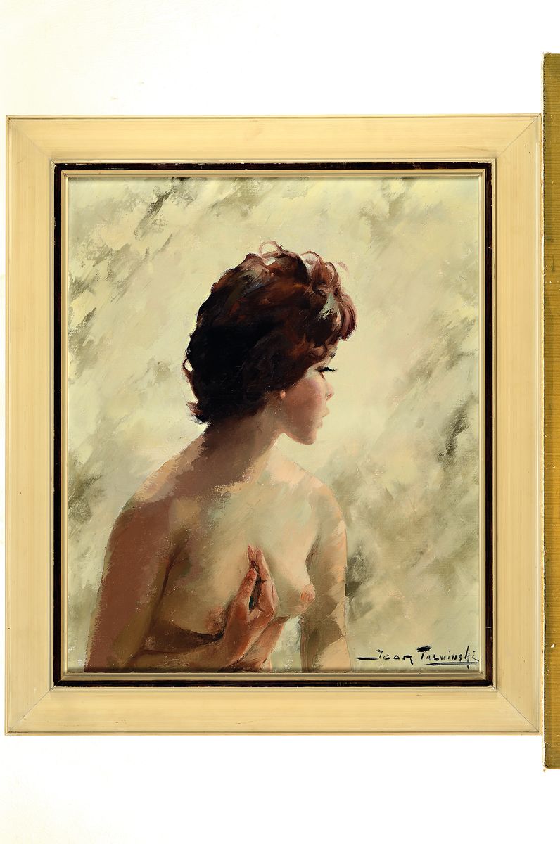 Detail k: Igor Talwinski, 1907 Warschau - 1983, polnischer Maler, Frauenakt, Öl/Lwd, re.u. signiert, 55 x 46 cm, Rahmen, ca. 68 x 59 cm