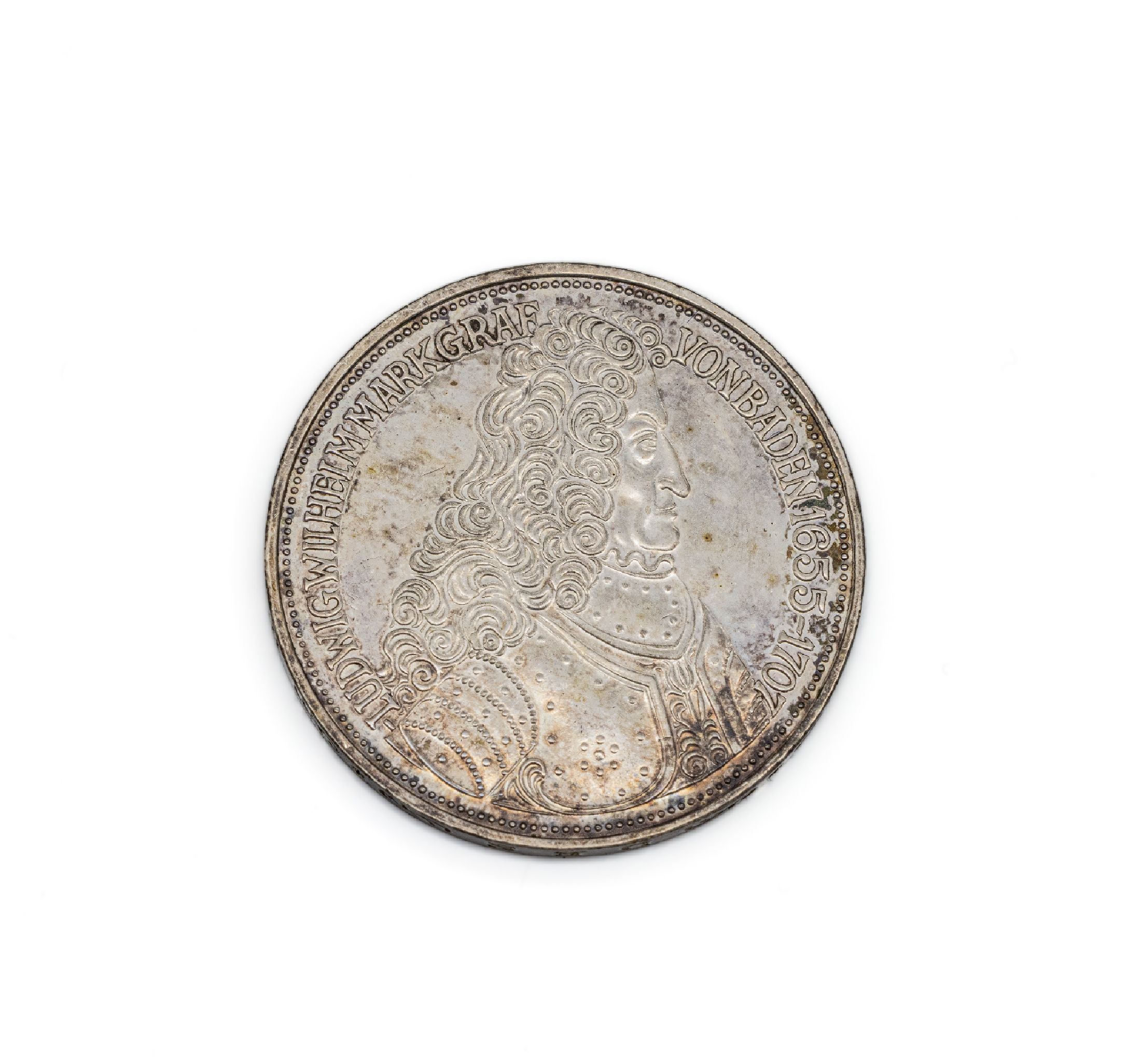 Silbermünze 5 Mark, Deutschland 1955, Ludwig Wilhelm Markgraf von Baden