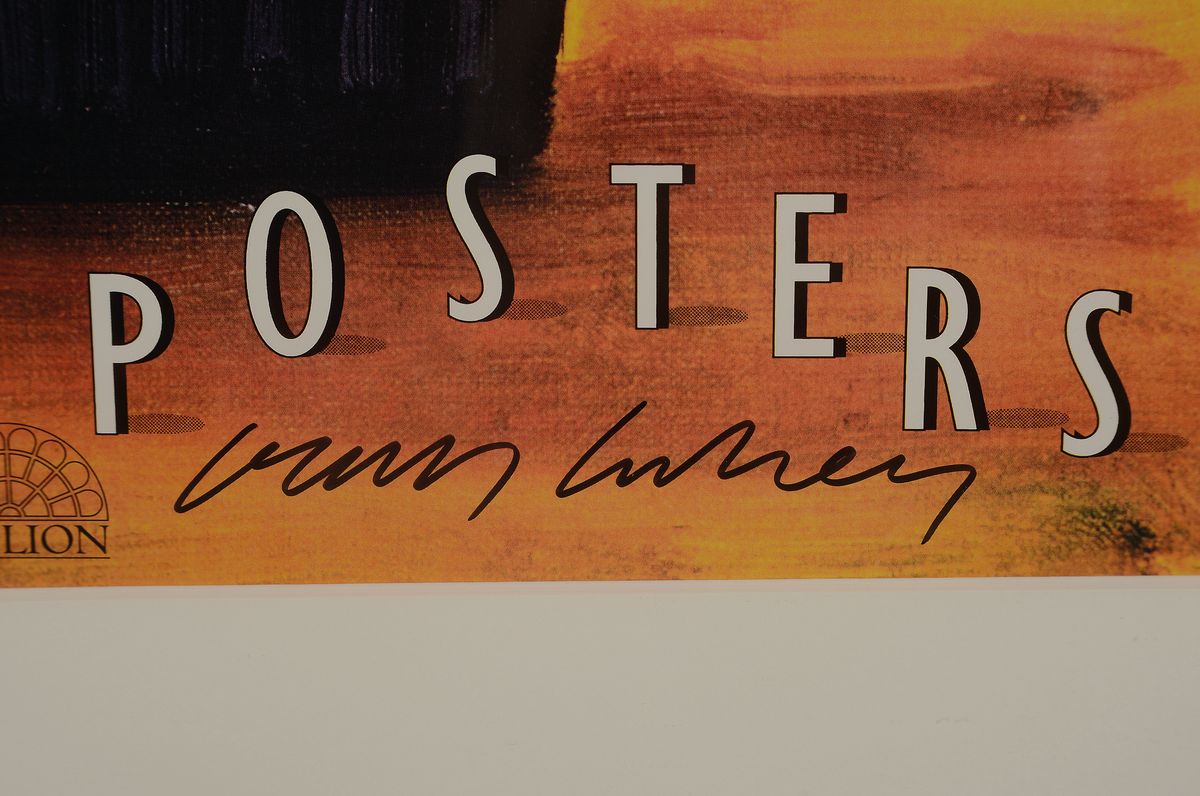 Detail a: David Hockney, geb. 1937, "Off the Wall", 1994, Offset-Lithografie, handsign., unter Plexiglas gerahmt, gesamt ca. 73x52 cm