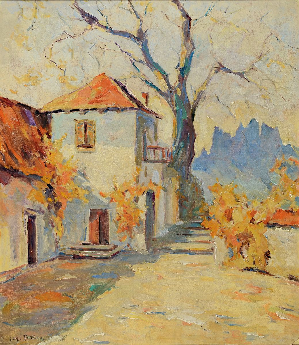 Kopie nach Beck, Anfang 20. Jh., Straßenansicht, Öl/Pappe, li. u. signiert, ca. 50 x 44 cm