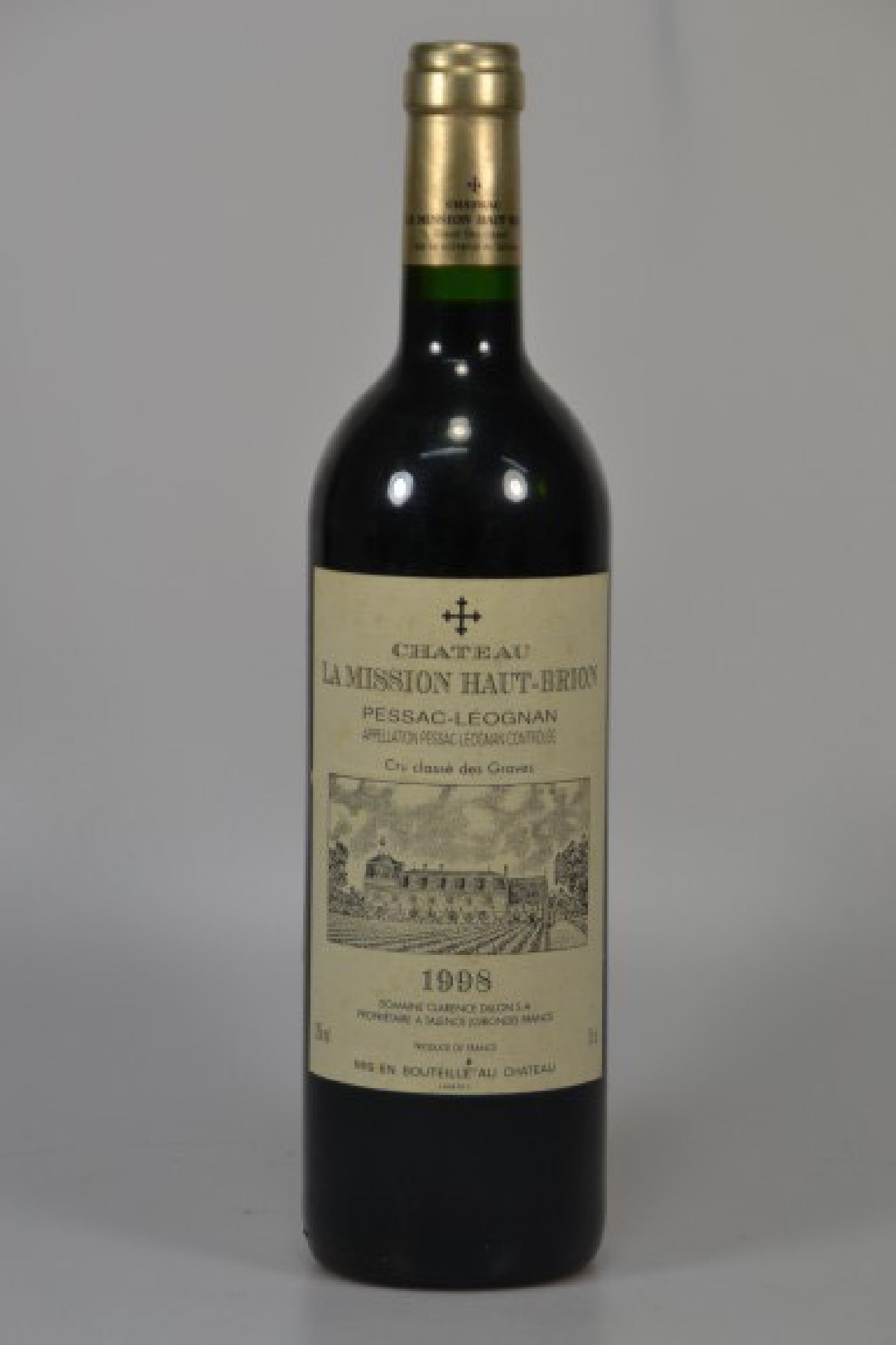 1 Flasche 1998 Chateau La Mission Haut-Brion , Pessac-Leognan, 750ml, 13% Vol., High Fill, unverkostet
