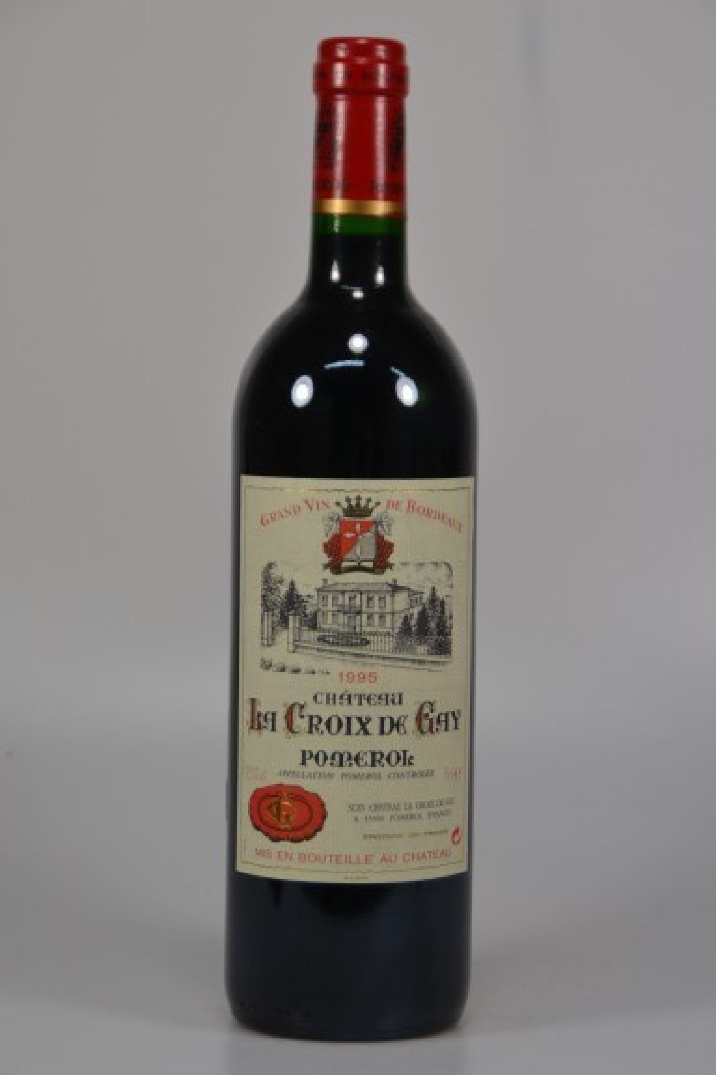 6 Flaschen 1995 Chateau La Croix de Gay, Pomerol, je 750ml, 12,5% Vol., High Fill, unverkostet