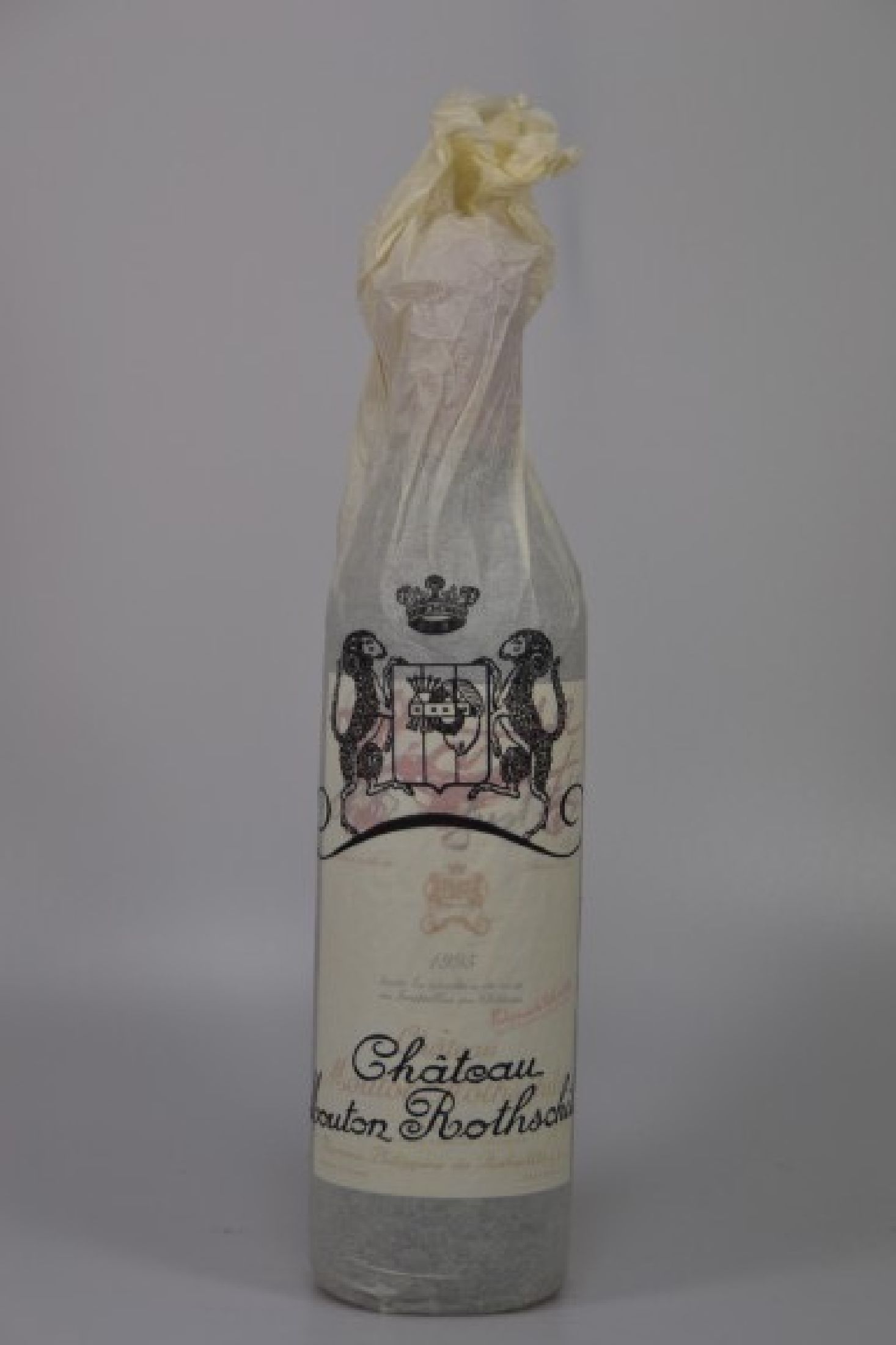 1 Flasche 1995 Chateau Mouton Rothschild, Pauillac, Grand Cru Classe, 750ml, 12,5%Vol., High Fill, unverkostet, 96 Parker-Punkte