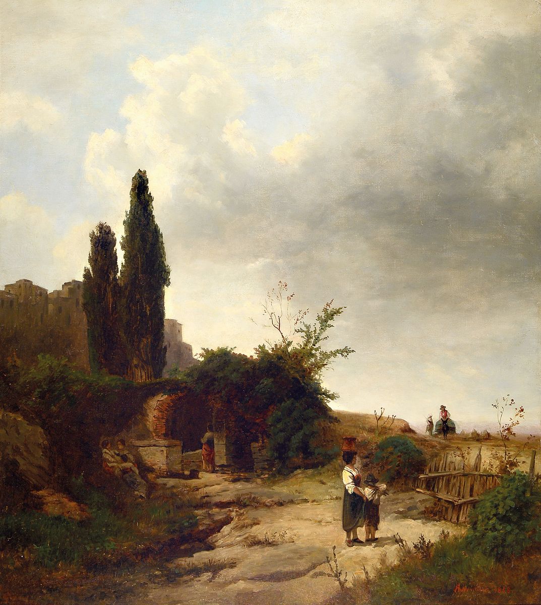Oswald Achenbach, 1827-1905 Düsseldorf, 1835-41 Studium an der Kunstakademie Düsseldorf, Gründungsmitglied des KV "Malkasten", 1863-72 ...