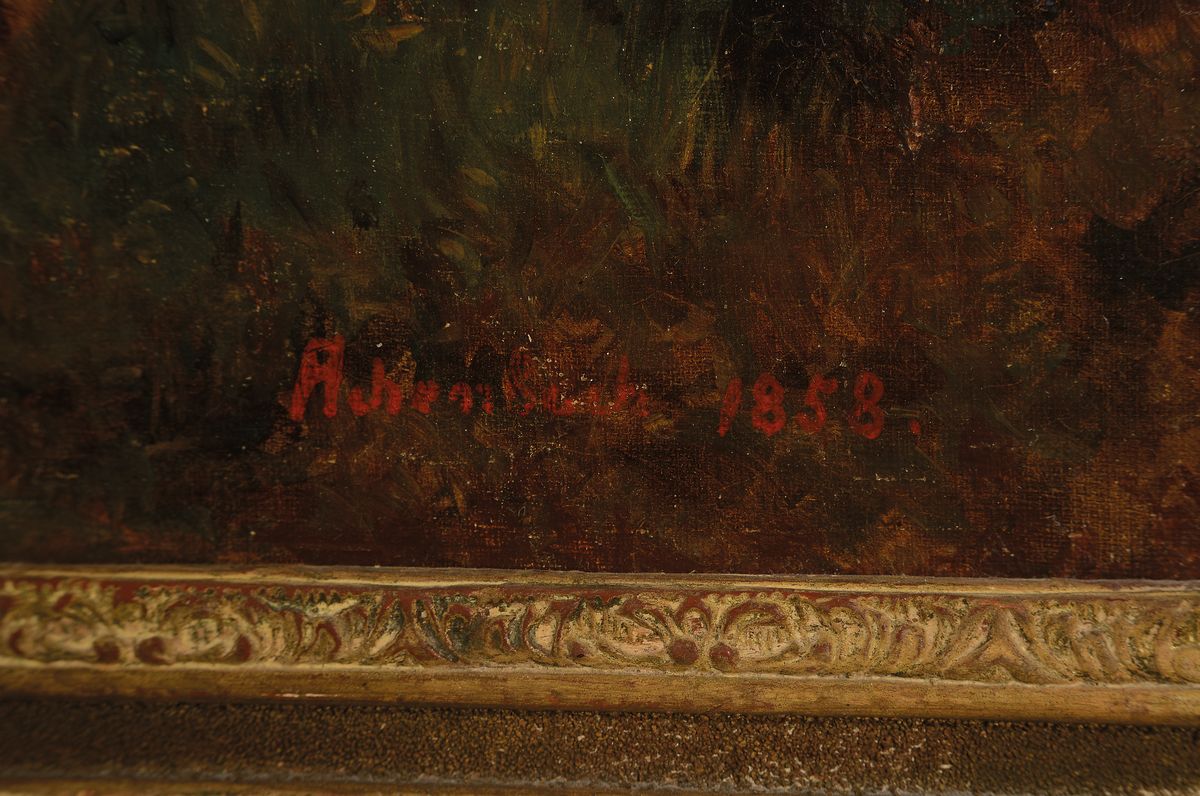 Detail a: Oswald Achenbach, 1827-1905 Düsseldorf, 1835-41 Studium an der Kunstakademie Düsseldorf, Gründungsmitglied des KV "Malkasten", 1863-72 ...