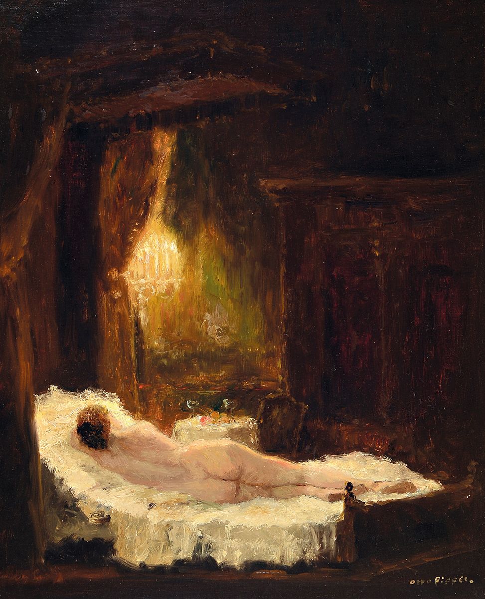 Otto Pippel, 1878 Lodz - 1960 Planegg, 1896 Studium in Straßburg und an den Akademien Karlsruhe und Dresden, atmosphärisch beleuchtete ...