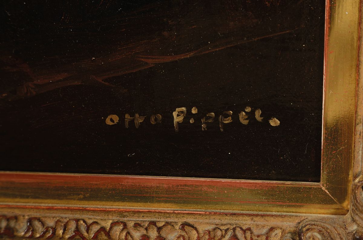 Detail a: Otto Pippel, 1878 Lodz - 1960 Planegg, 1896 Studium in Straßburg und an den Akademien Karlsruhe und Dresden, atmosphärisch beleuchtete ...