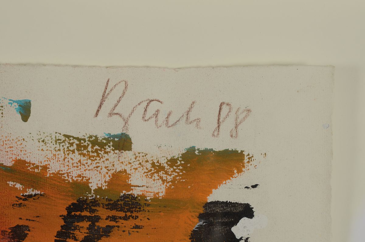 Detail a: Elvira Bach, geb. 1951, zwei Frauenakte, Öl und Gouache auf Bütten, handsigniert, ca. 48 x 61 cm, aus 1988, unter Glas, Rahmen ca. 48 x 61 cm