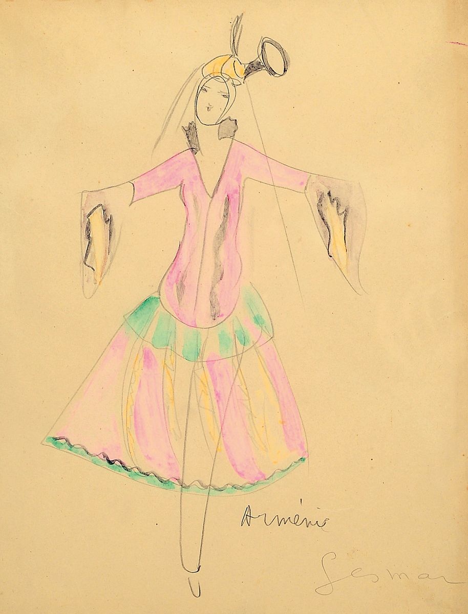 Charles Gesmar, 1900 Nancy-1929 Paris, bekannter französischer Bildender Künstler, speziell Modezeichnungen Art deco in Paris, u.a. vertreten in ...