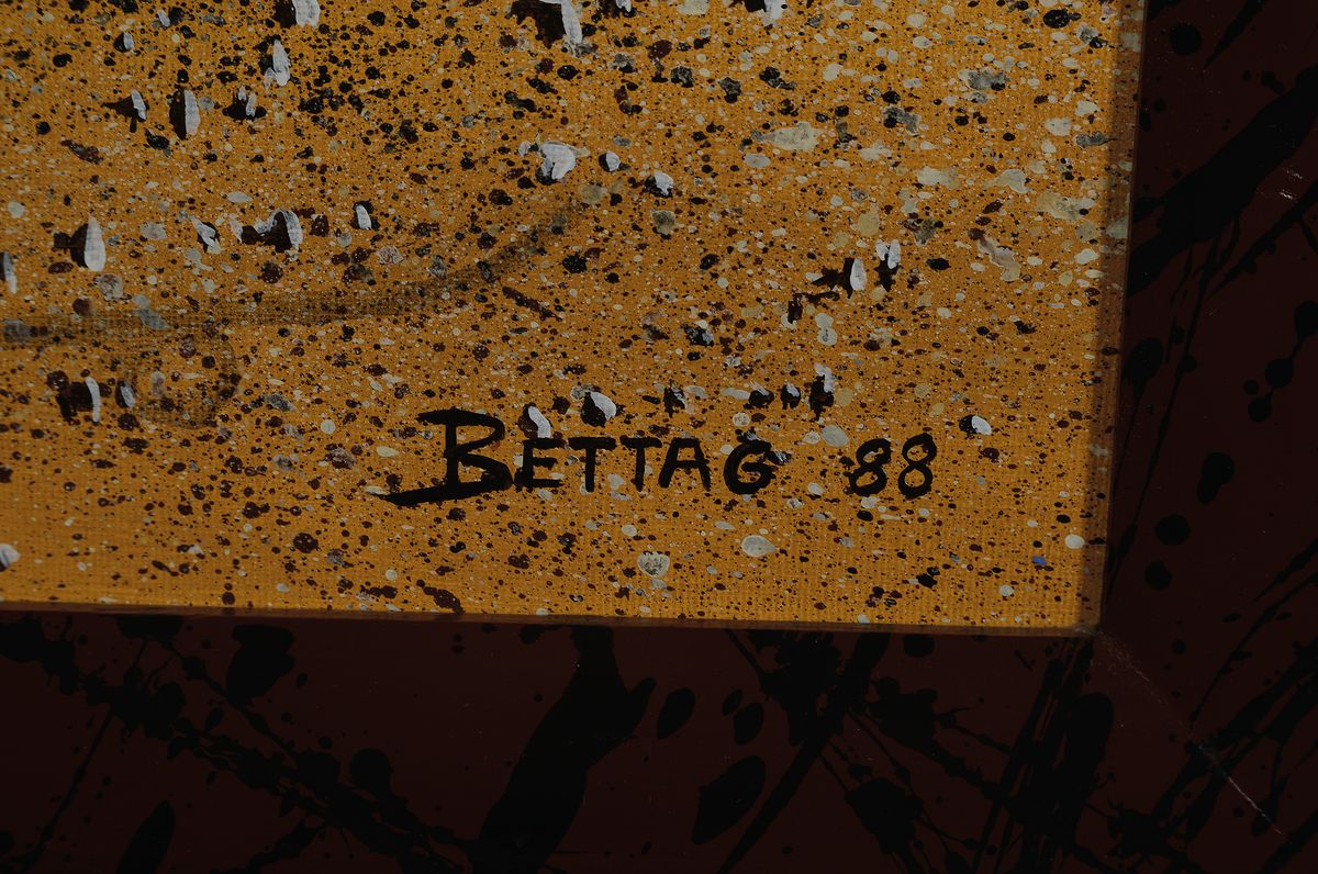 Detail a: Franz-Josef Bettag, geb. 1959 in Speyer,- tätig in Dudenhofen/Pfalz, bekannter deutscher Maler, Illustrator und Designer, früher Cover-Entwürfe ...