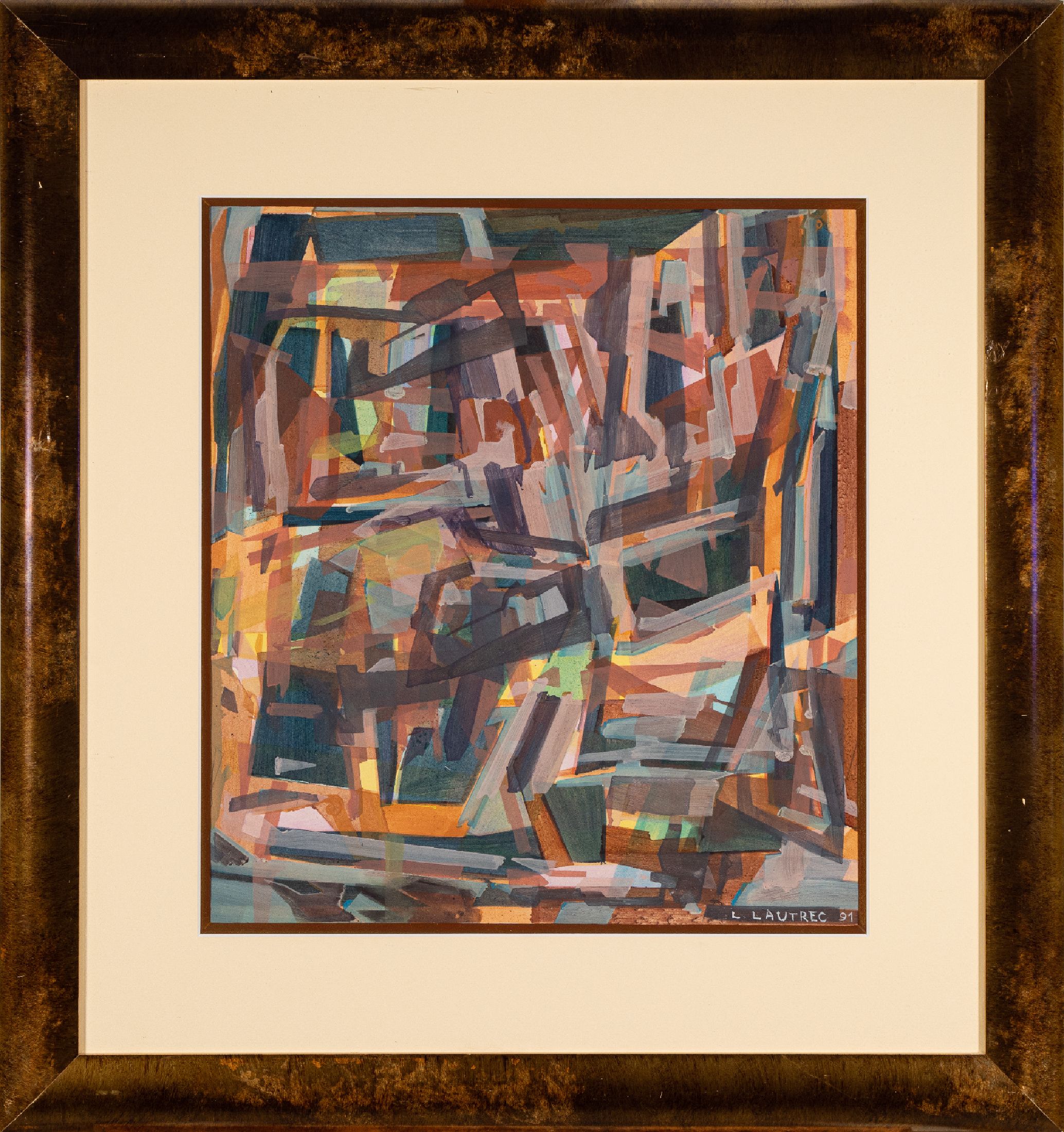 Lucien Lautrec, 1909 Nimes-1991 Paris, Kunststudium u.a. in Nimes, bekannter französischer Maler und Vertreter der nicht figurativen Bewegung der ...