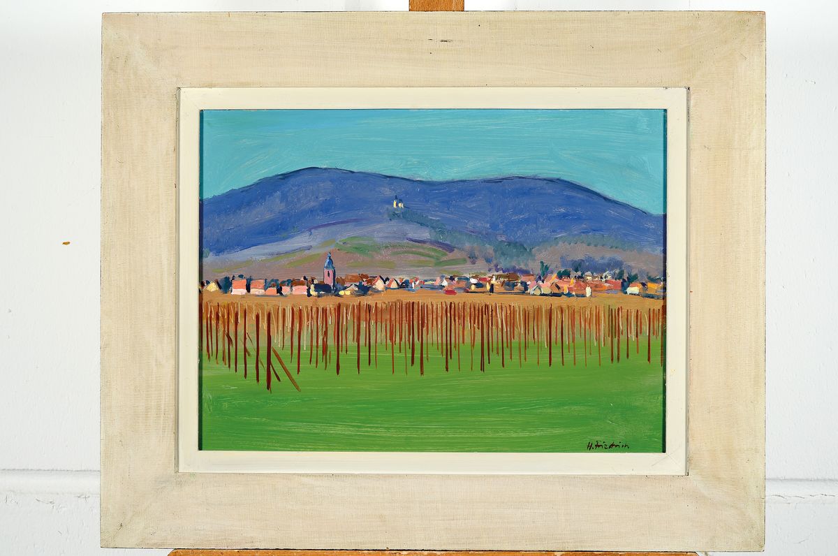 Detail k: Heinz Friedrich, 1924 Schwetzingen-2018 Ebenda , bekannter Kurpfälzer, und pfälzer Maler und Holzschneider, Studium u.a. in Karlsruhe bei ...