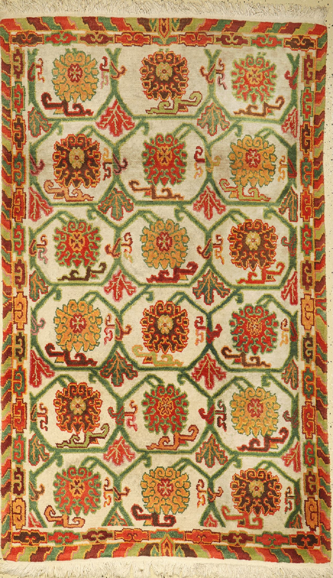 Nepal, ca. 50 Jahre, Wolle auf Baumwolle, ca. 200 x 120 cm, EHZ: 2