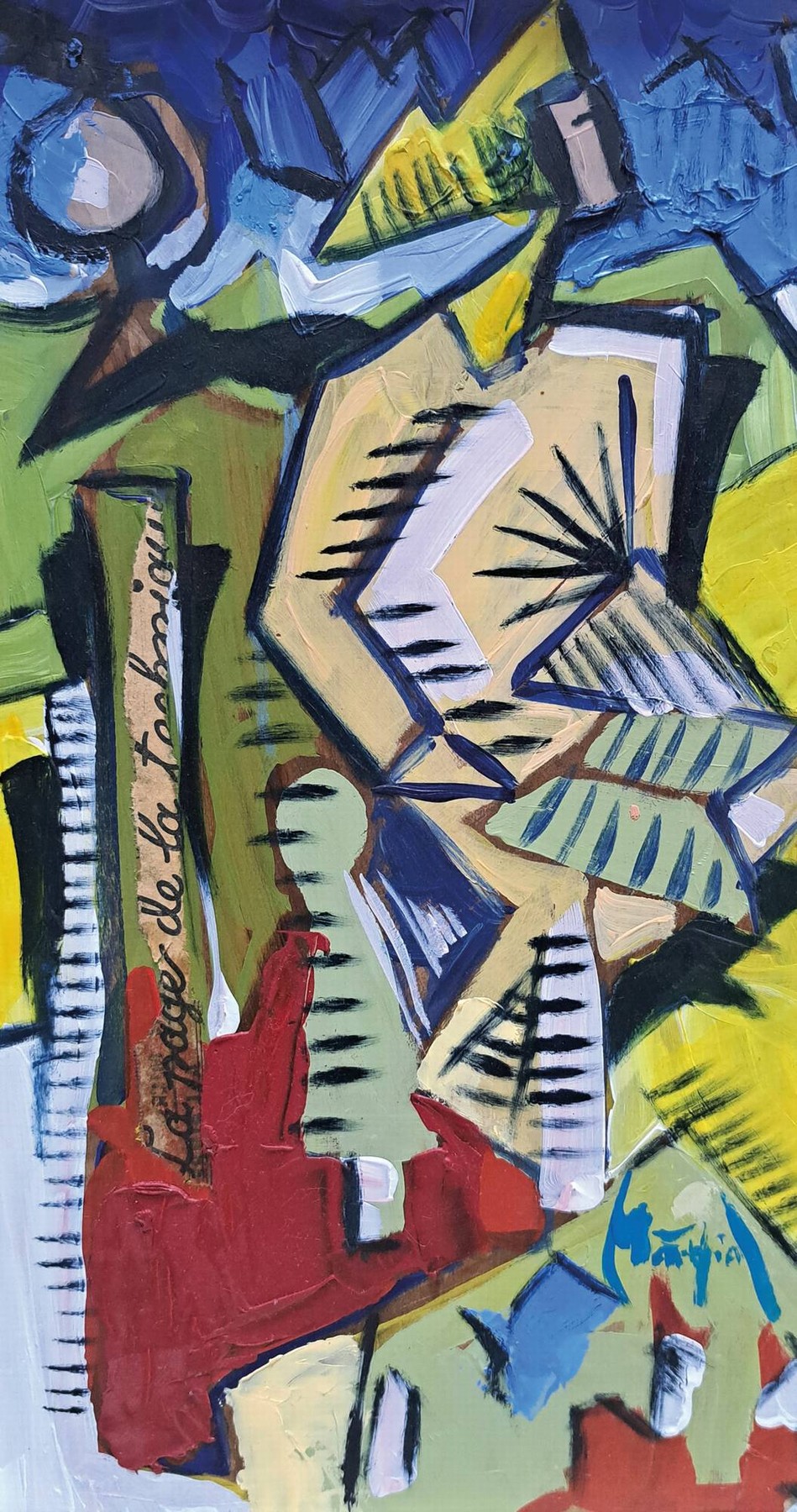 Detail a: Mathias Gregroire, geb. 1967 in Perigueux/ Frankreich, lebt in der Dordogne, bekannter französischer Maler und Bildhauer, Diplom-Studium an der ...