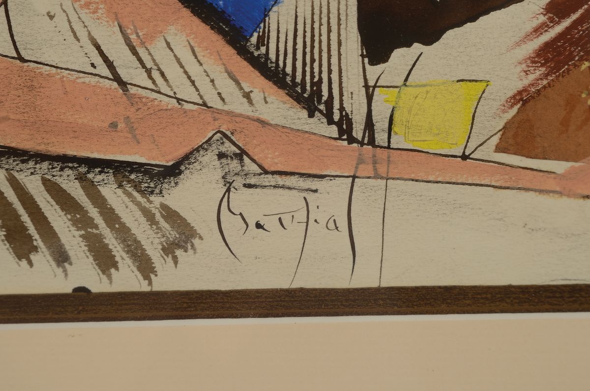 Detail a: Mathias Gregroire, geb. 1967 Perigueux/ Frankreich, lebt in der Dordogne, bekannter französischer Maler und Bildhauer, Diplom-Studium an der Ecole ...