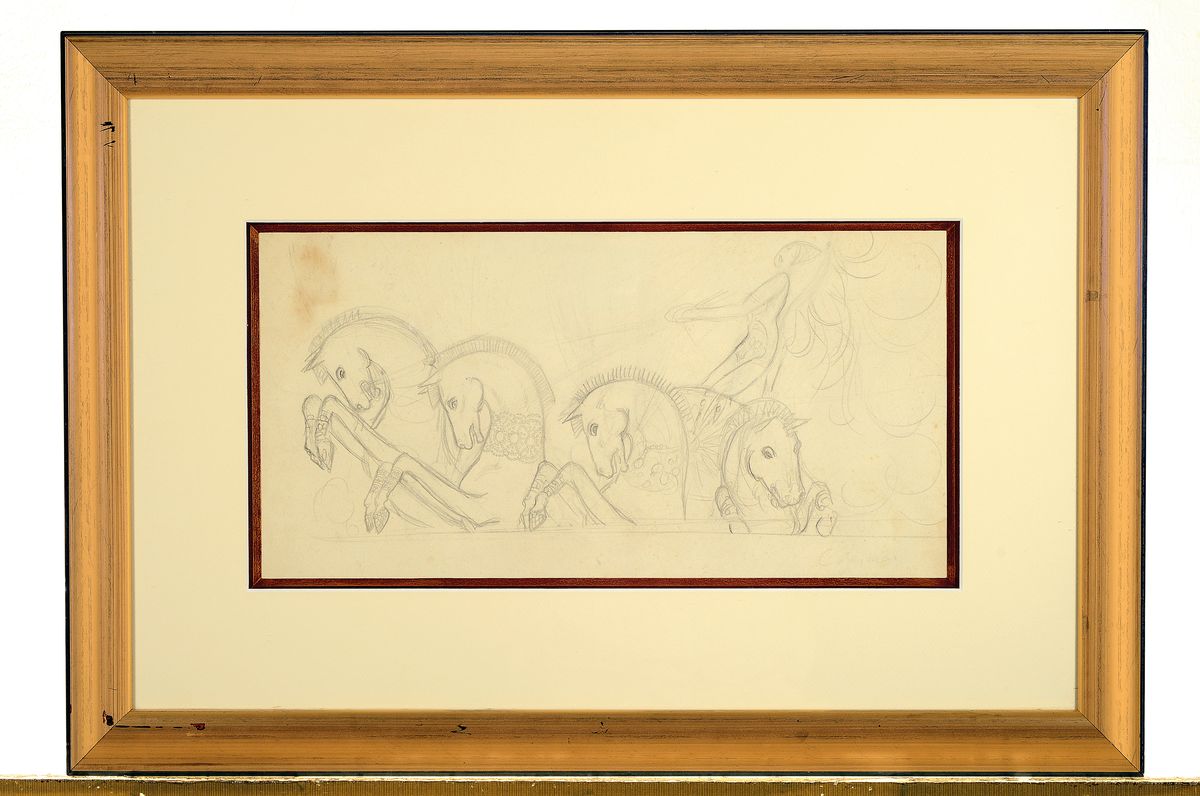 Detail k: Charles Gesmar, 1900-1928, bekannter französischer Bildender Künstler, speziell Modezeichnungen des Art deco in Paris, u.a. vertreten in der Revue ...
