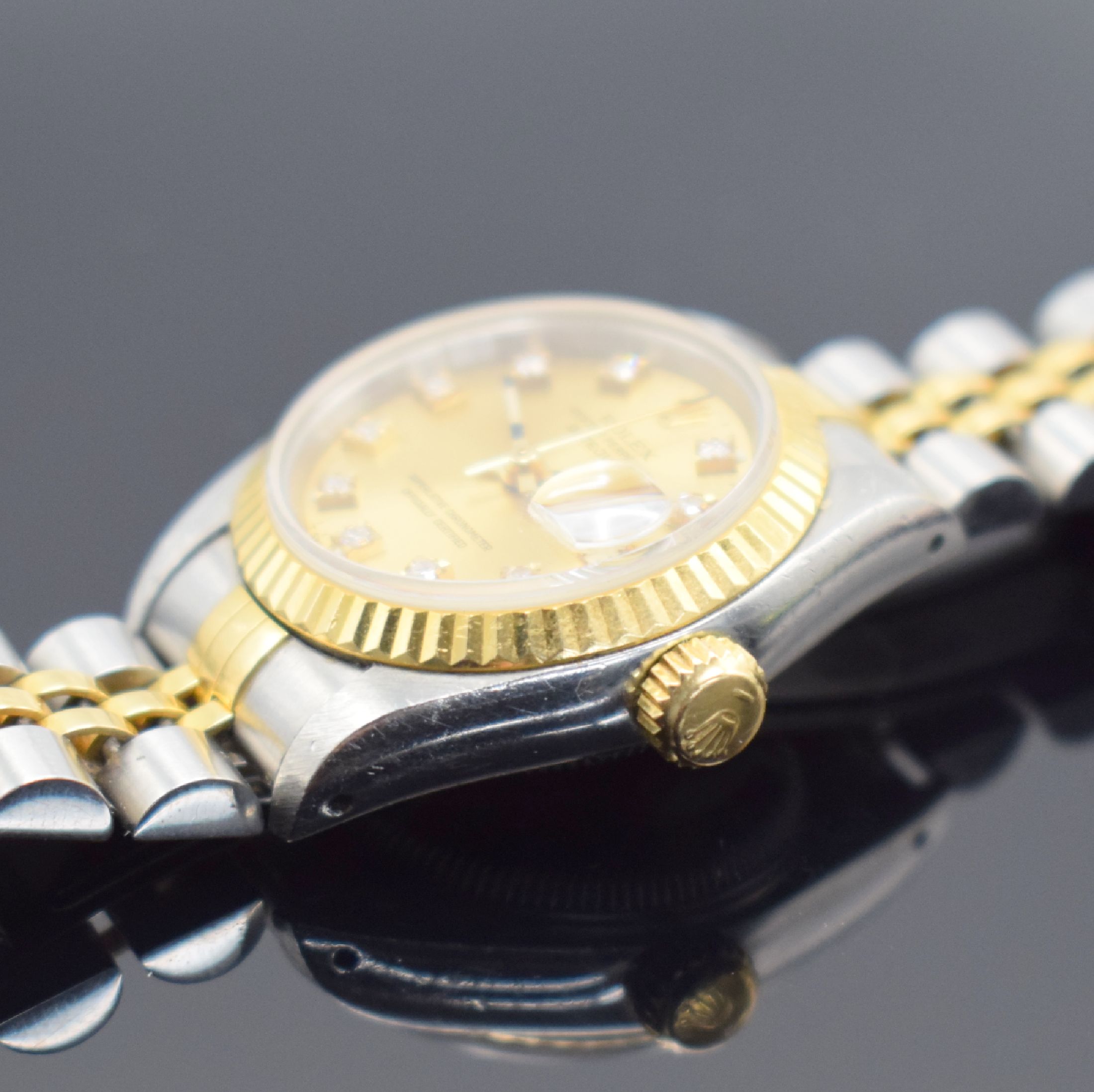 Detail c: ROLEX Damenarmbanduhr Oyster Perpetual Datejust Referenz 69173, Automatik, LC 100, X-Serie, verschr. Geh. in Edelstahl & Gold komb. inkl. Jubileeband ...