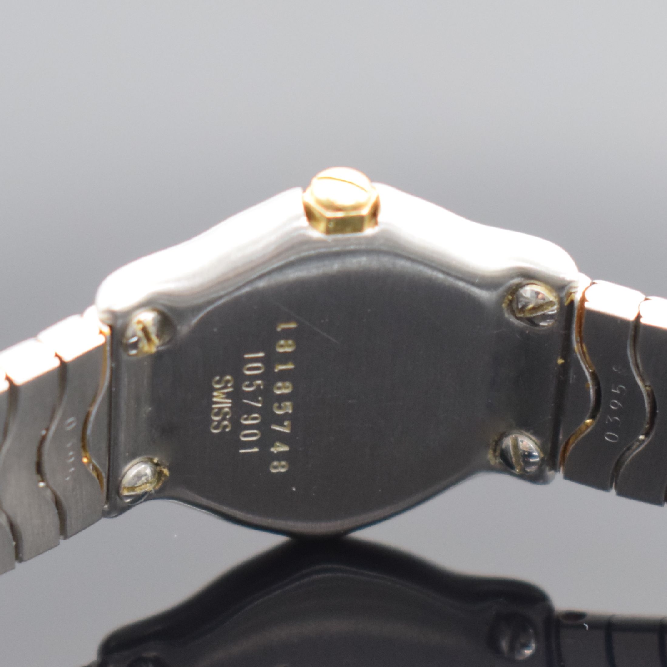 Detail c: EBEL Sport Classique Damenarmbanduhr, Schweiz um 1990, quarz, Edelstahl & Gold komb., Monocoque-Geh., Gliederband m. Faltschl., Goldlünette 5-fach ...