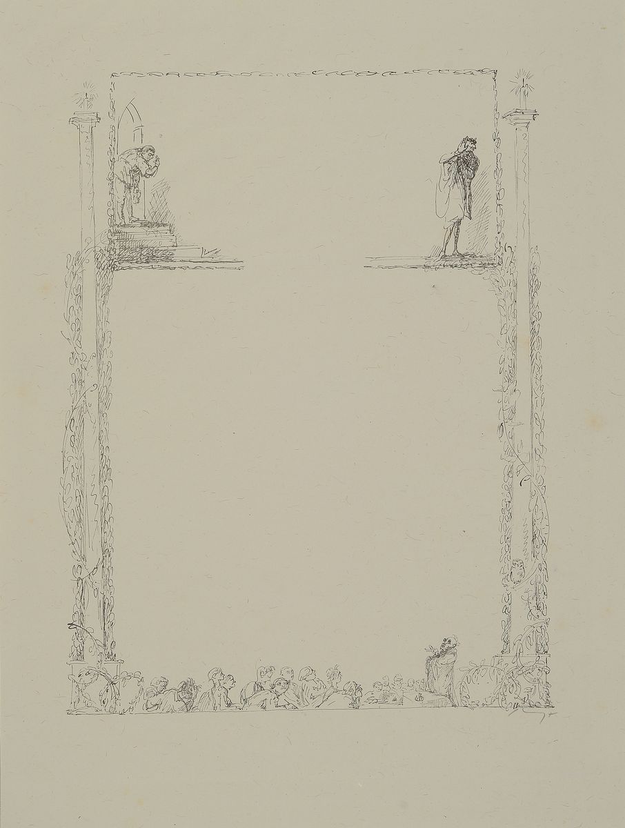 Konvolut aus 10 Original-Lithographien, Max Slevogt, 1868 Landshut - 1932 Leinsweiler, Lithographien zu Bühnenbildern zu Goethes Faust, Zweiter ...