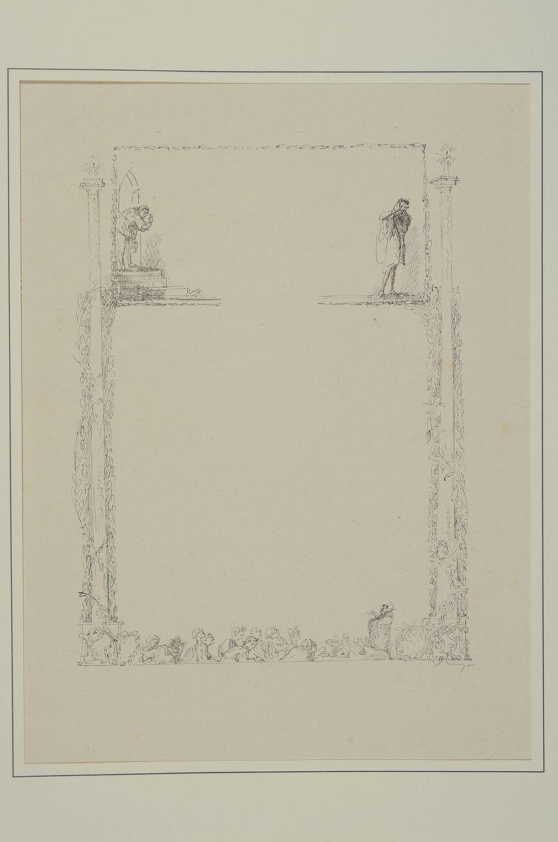 Detail k: Konvolut aus 10 Original-Lithographien, Max Slevogt, 1868 Landshut - 1932 Leinsweiler, Lithographien zu Bühnenbildern zu Goethes Faust, Zweiter ...