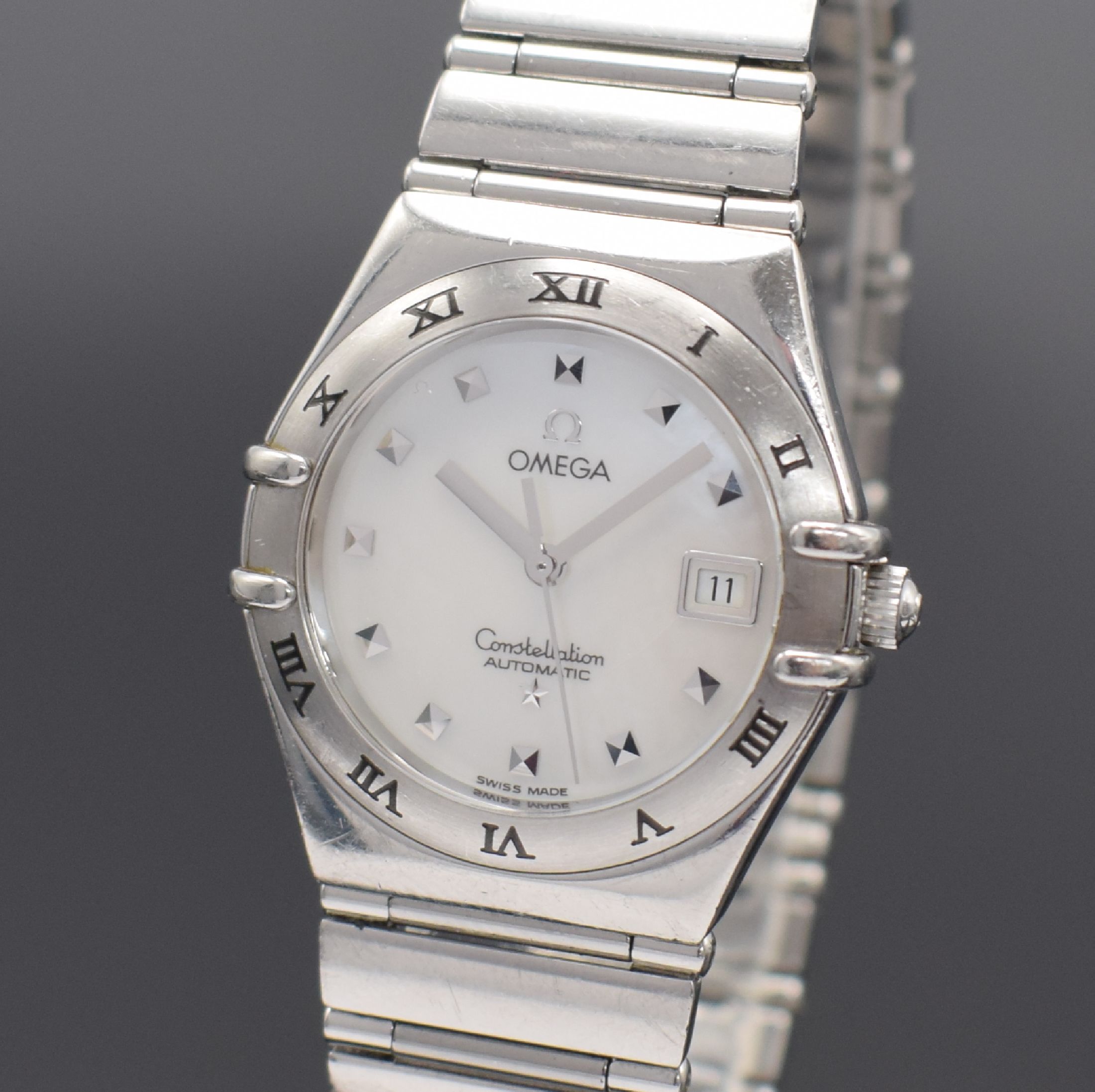Detail a: OMEGA Constellation My Choice Damenarmbanduhr, Schweiz um 2005, Automatik, Ref. 766 1241, Edelstahlgeh. inkl. Gliederband, Lünette m. röm. Zahlen, ...