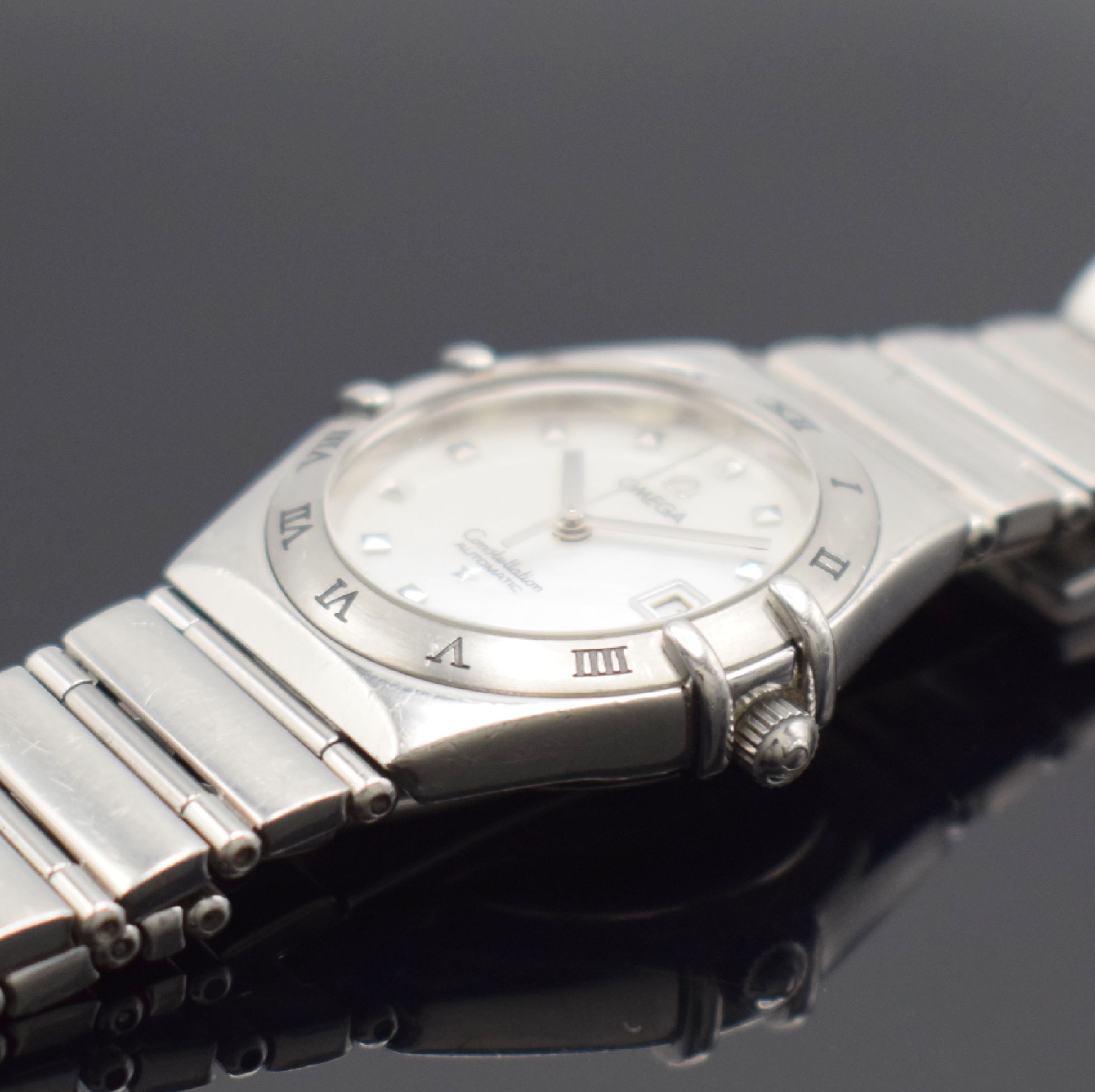 Detail c: OMEGA Constellation My Choice Damenarmbanduhr, Schweiz um 2005, Automatik, Ref. 766 1241, Edelstahlgeh. inkl. Gliederband, Lünette m. röm. Zahlen, ...