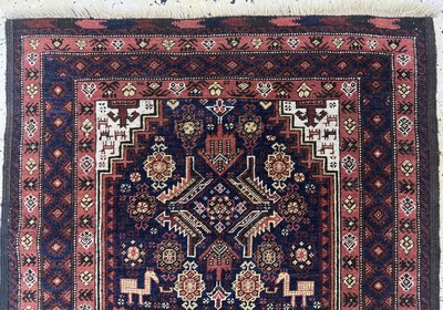 26470701a - Antiker Belutsch, Persien, um 1900, Wolle auf Wolle, ca. 160 x 86 cm, EHZ:2 ...