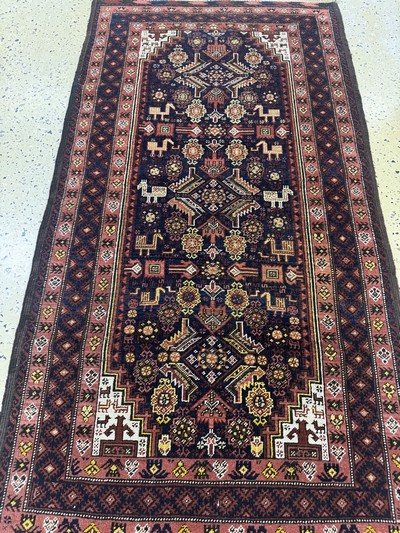 26470701d - Antiker Belutsch, Persien, um 1900, Wolle auf Wolle, ca. 160 x 86 cm, EHZ:2 ...